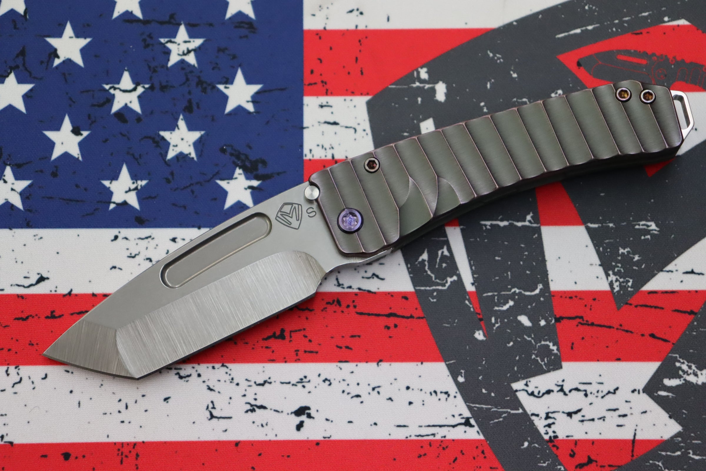 Medford Midi Marauder Tanto: Premium EDC Knife with Violet Gator Belly Handles