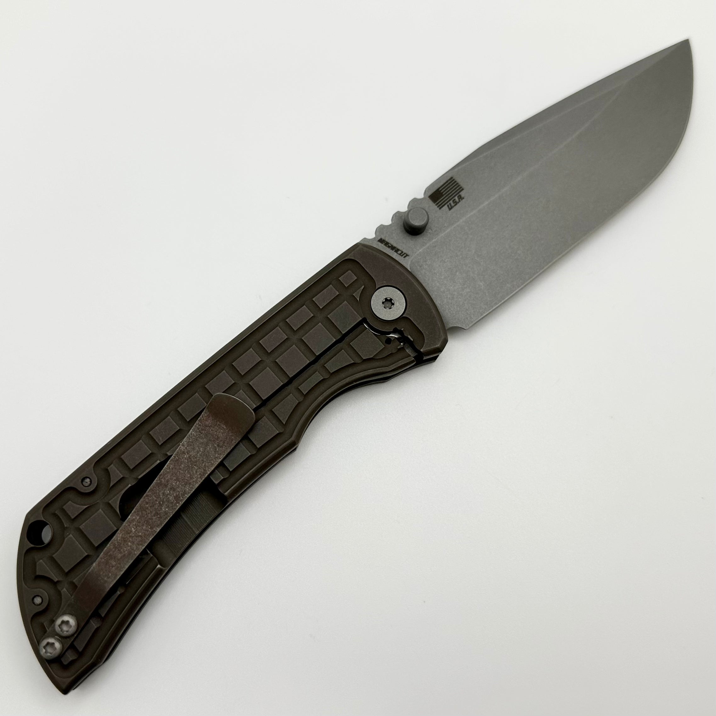 McNees Premium Machined MAC 2 3.5 - Ultimate EDC Knife in Matte Stonewash Bronze