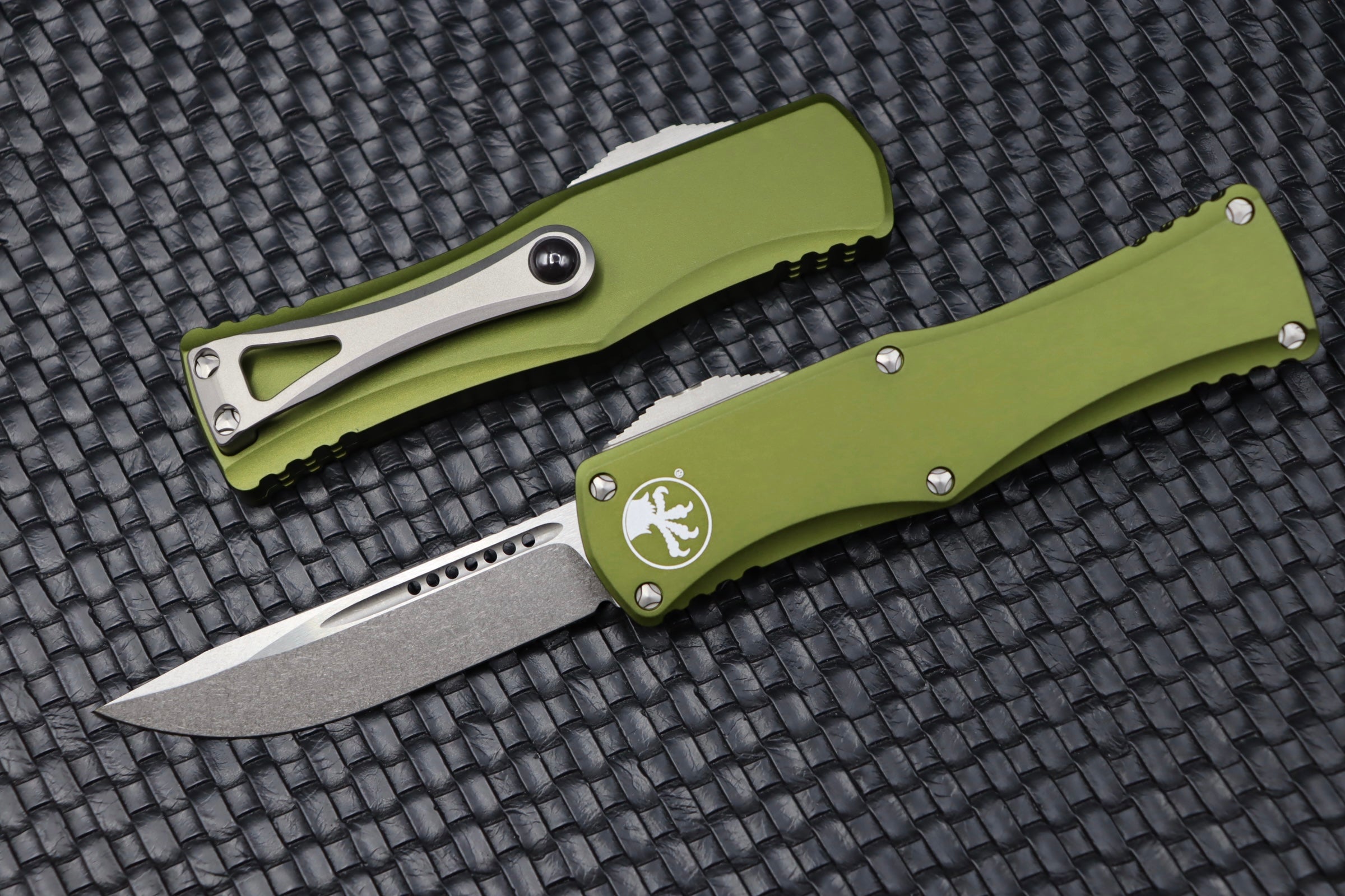 Premium Microtech Hera Tactical Knife - M390 Steel, OD Green Handle