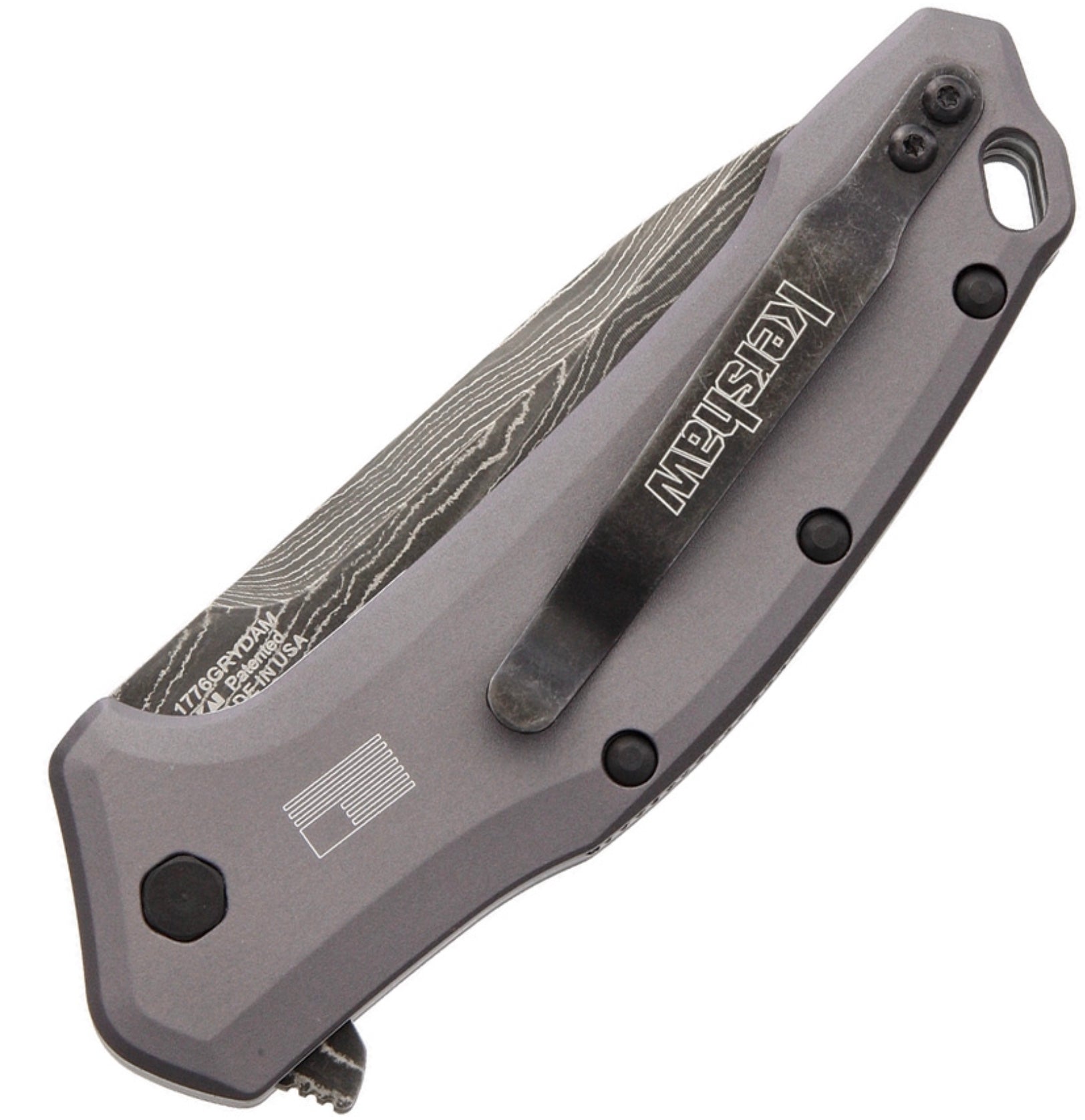 Kershaw Premium Link Gray Aluminum & Damascus Pocketknife - Ultimate EDC Tool