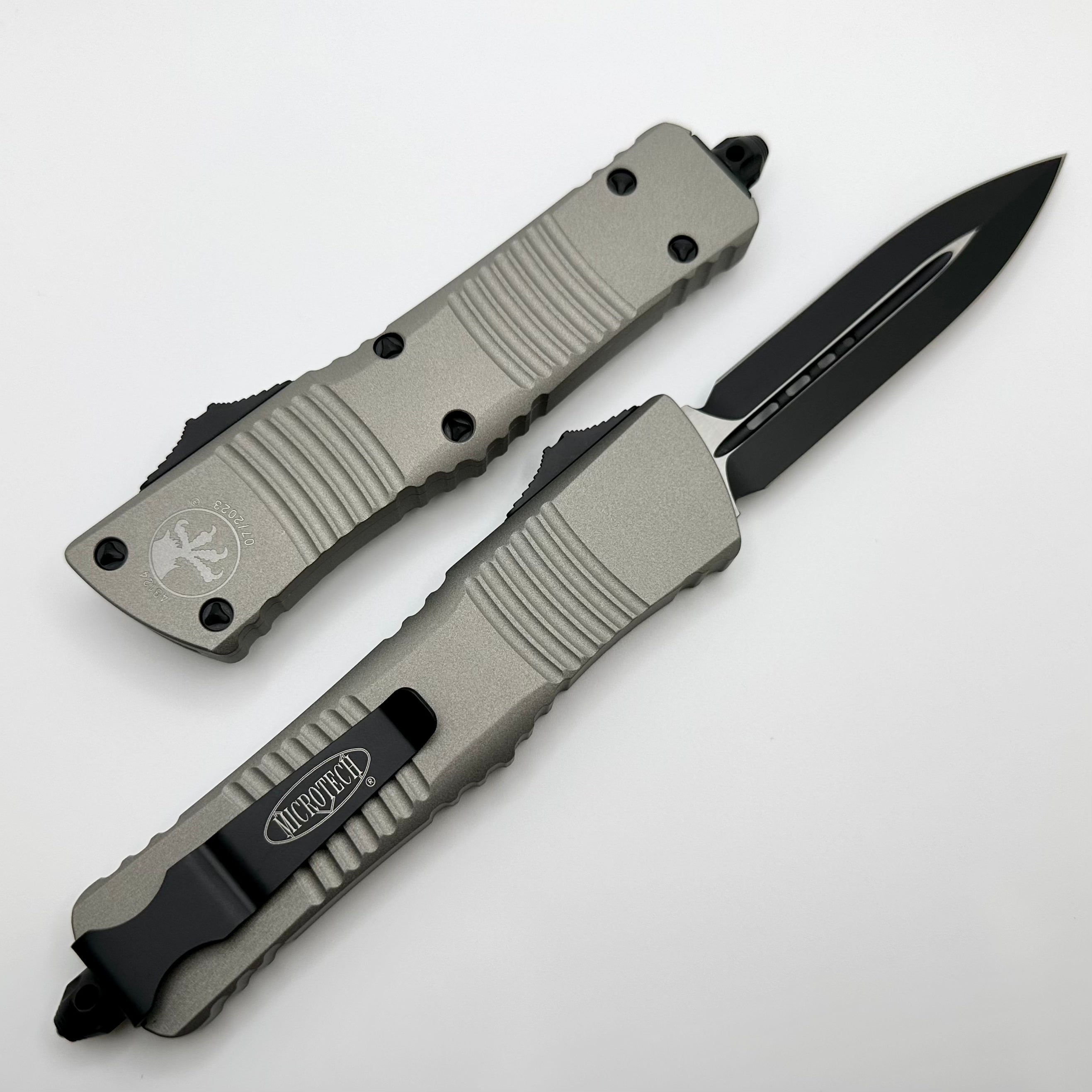 Microtech Combat Troodon Ultimate Tactical Knife - Black & Titanium Gray