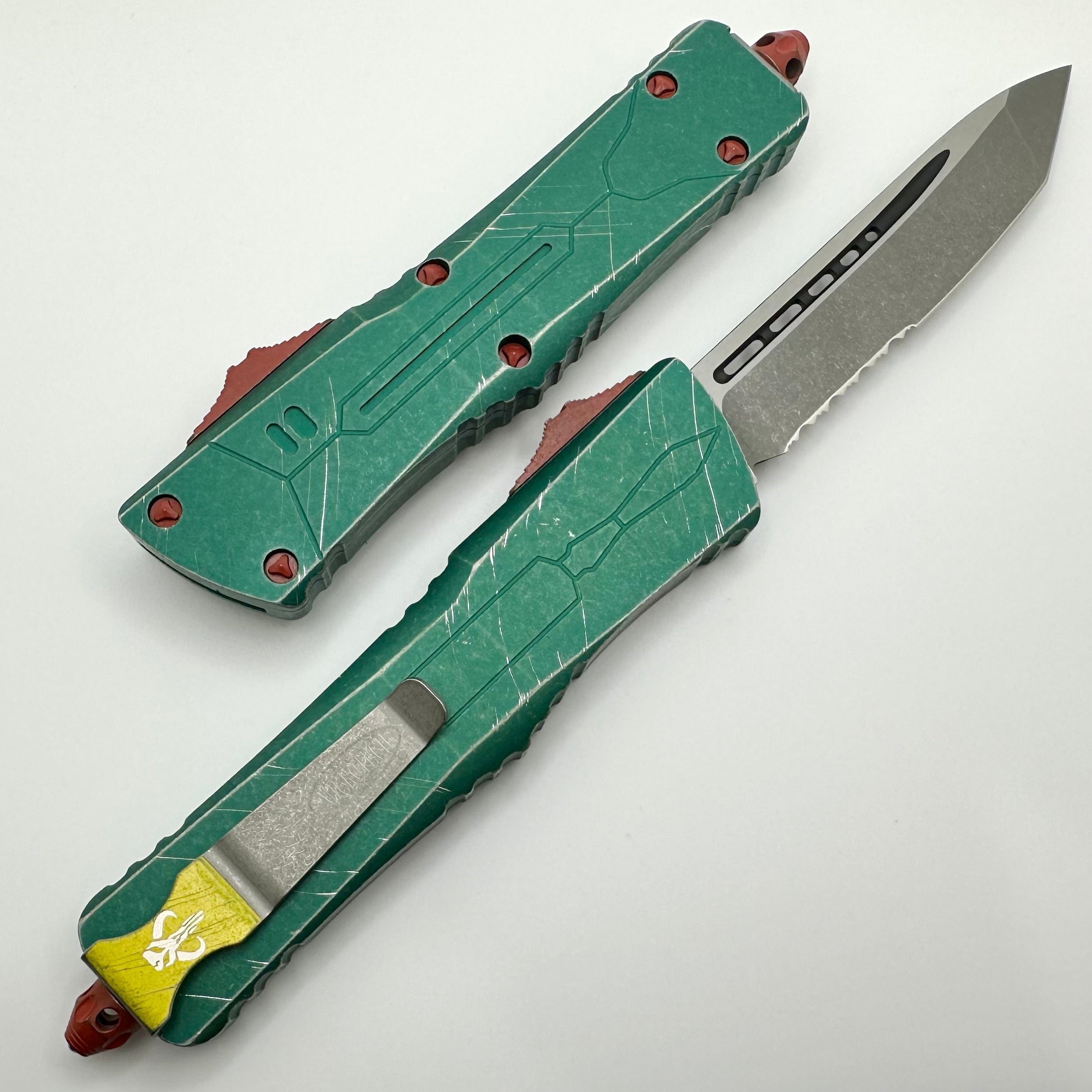 Microtech Combat Troodon Tanto - Premium Partial Serrated Bounty Hunter Signature Series | Ultimate Tactical Knife