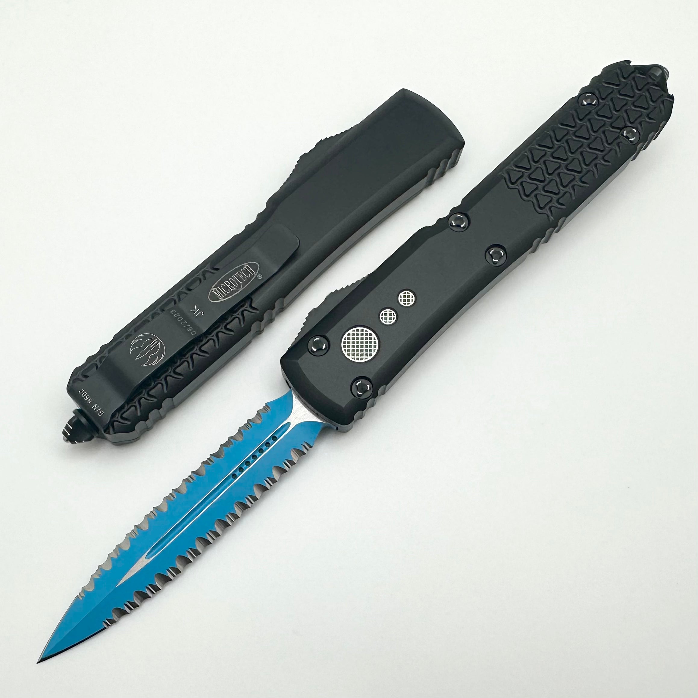 Microtech Ultratech Jedi Knight OTF Knife - Premium Double Edge Serrated Blade