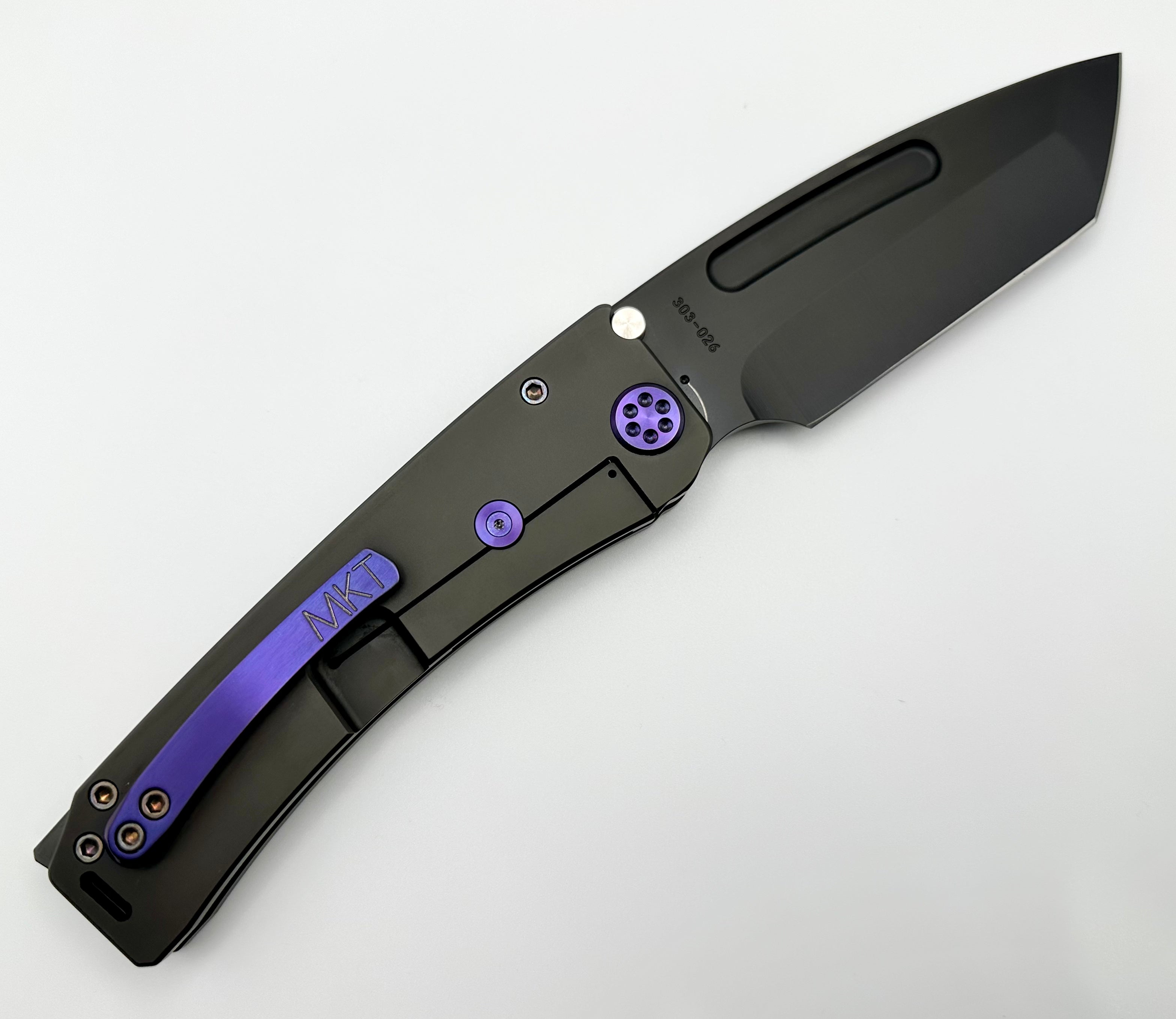 Premium Medford Marauder H Tanto S45 PVD Knife with Violet Hardware - Ultimate Tactical Design