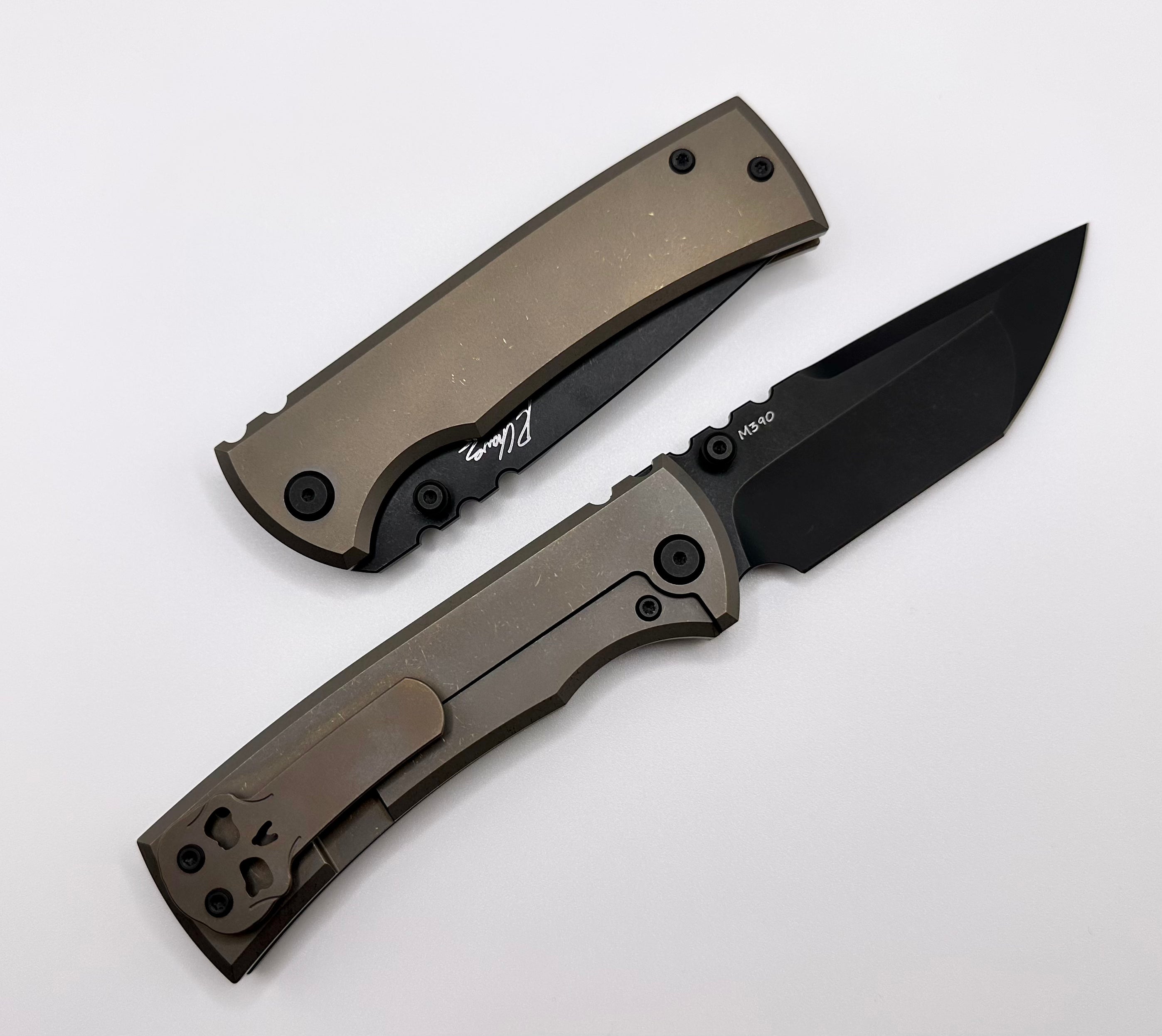 Premium Chaves Knives Redencion 229: Bronze Titanium & M390 Chisel Tanto - Ultimate EDC Companion