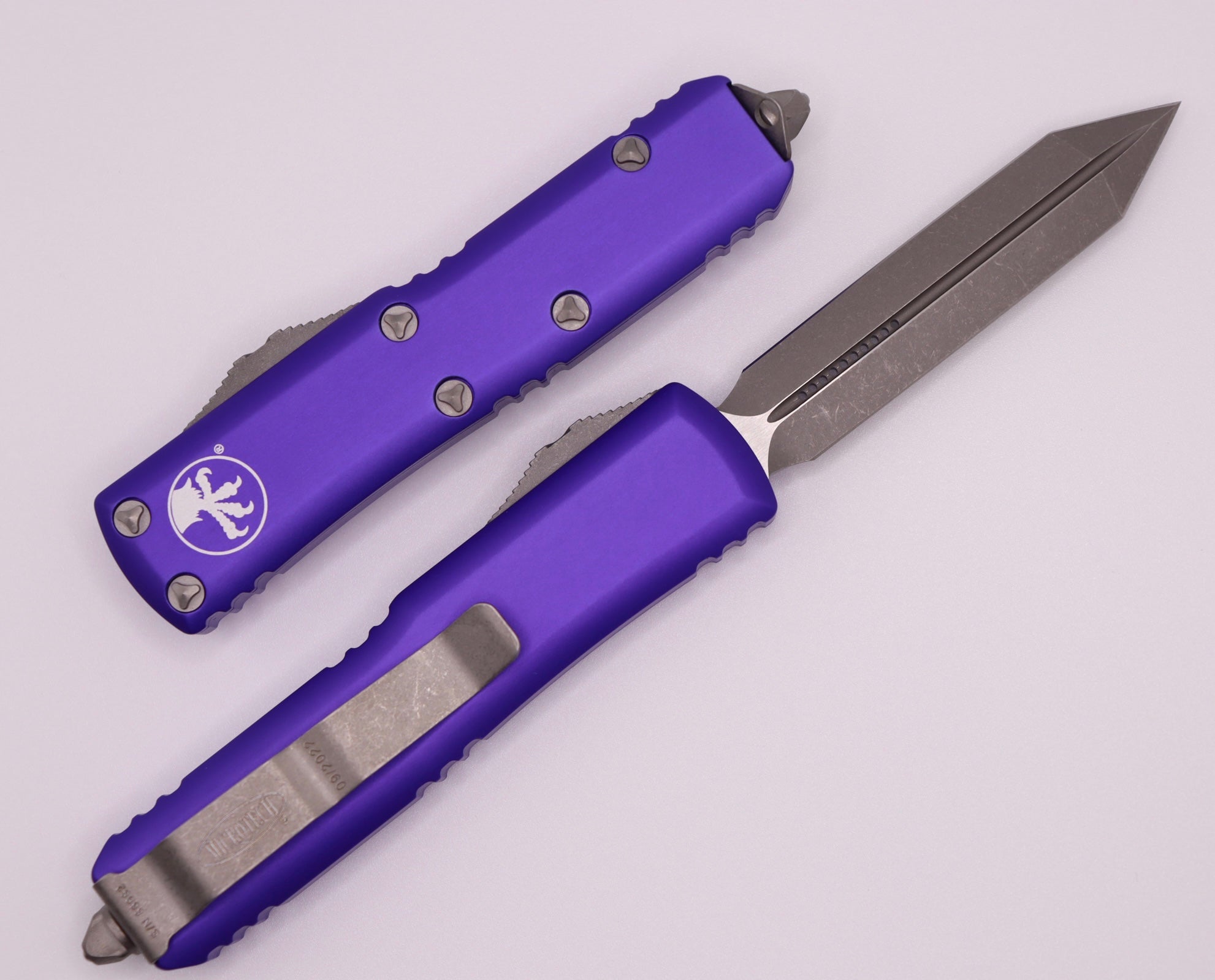 Microtech UTX-85 Spartan Apocalyptic EDC Knife - Premium Purple Finish