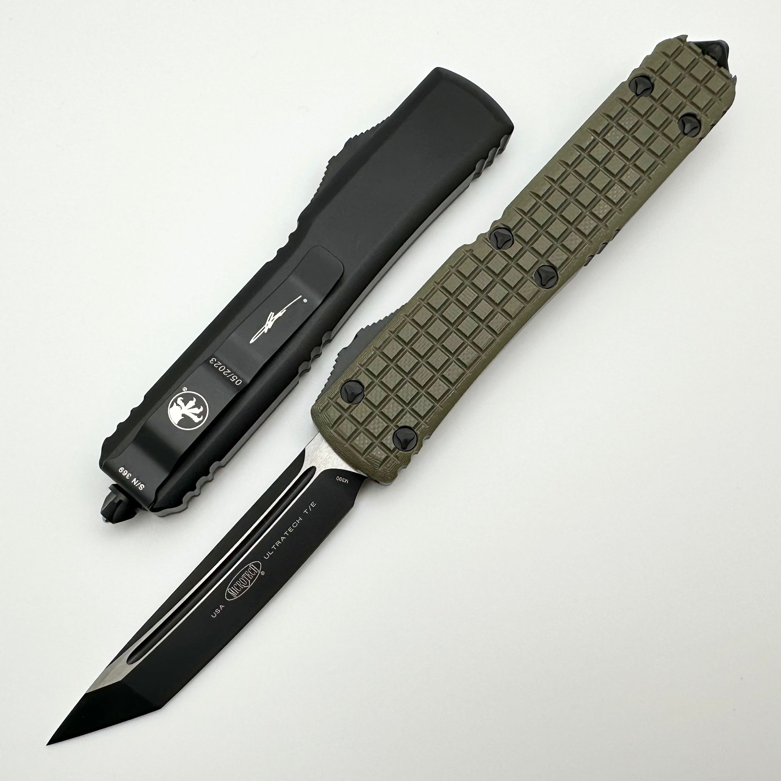 Microtech Ultratech Premium Tactical Knife - OD Green G-10 Handle & Tanto Blade