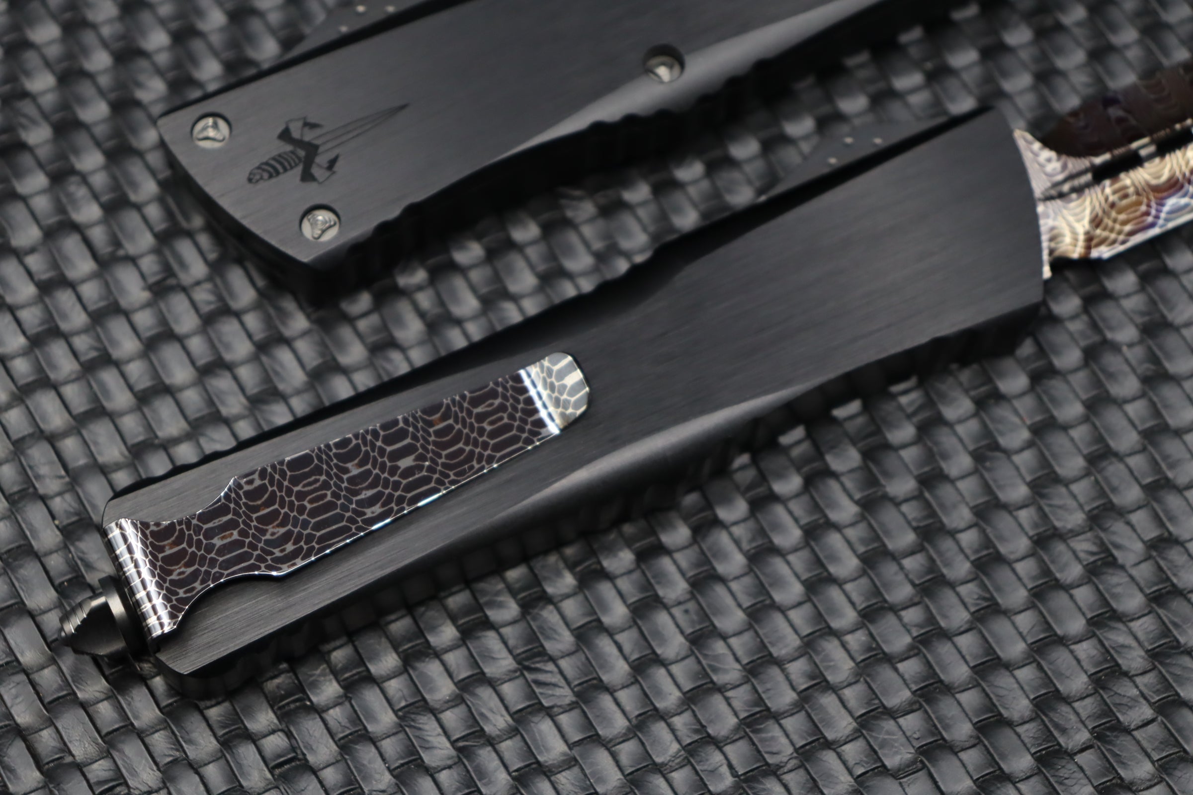 Premium Marfione Custom Combat Troodon OTF Knife - Vegas Forge Sharktooth Damascus Blade & DLC Hardware