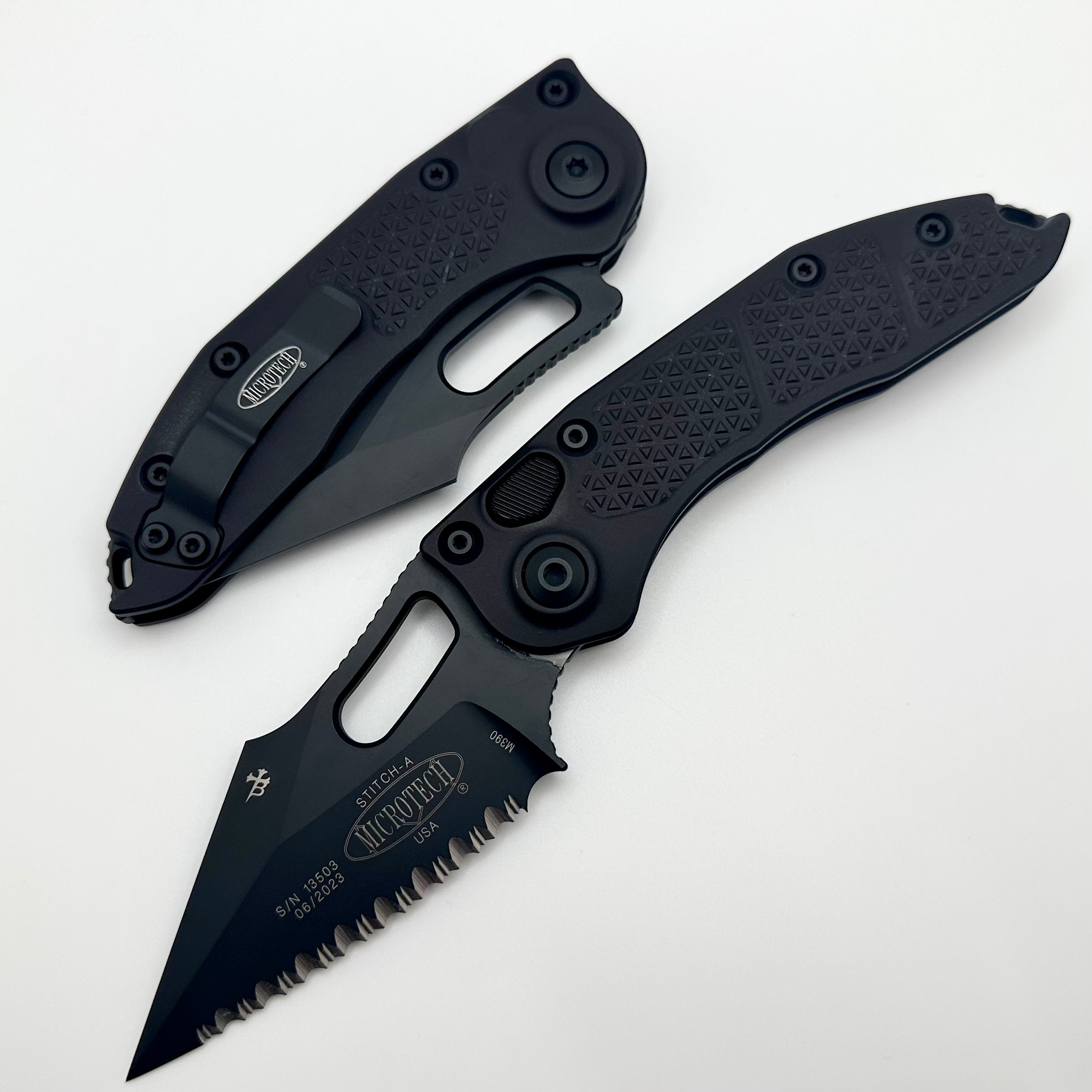 Microtech Borka Stitch Tactical Full Serrated Knife - Ultimate Tactical Precision