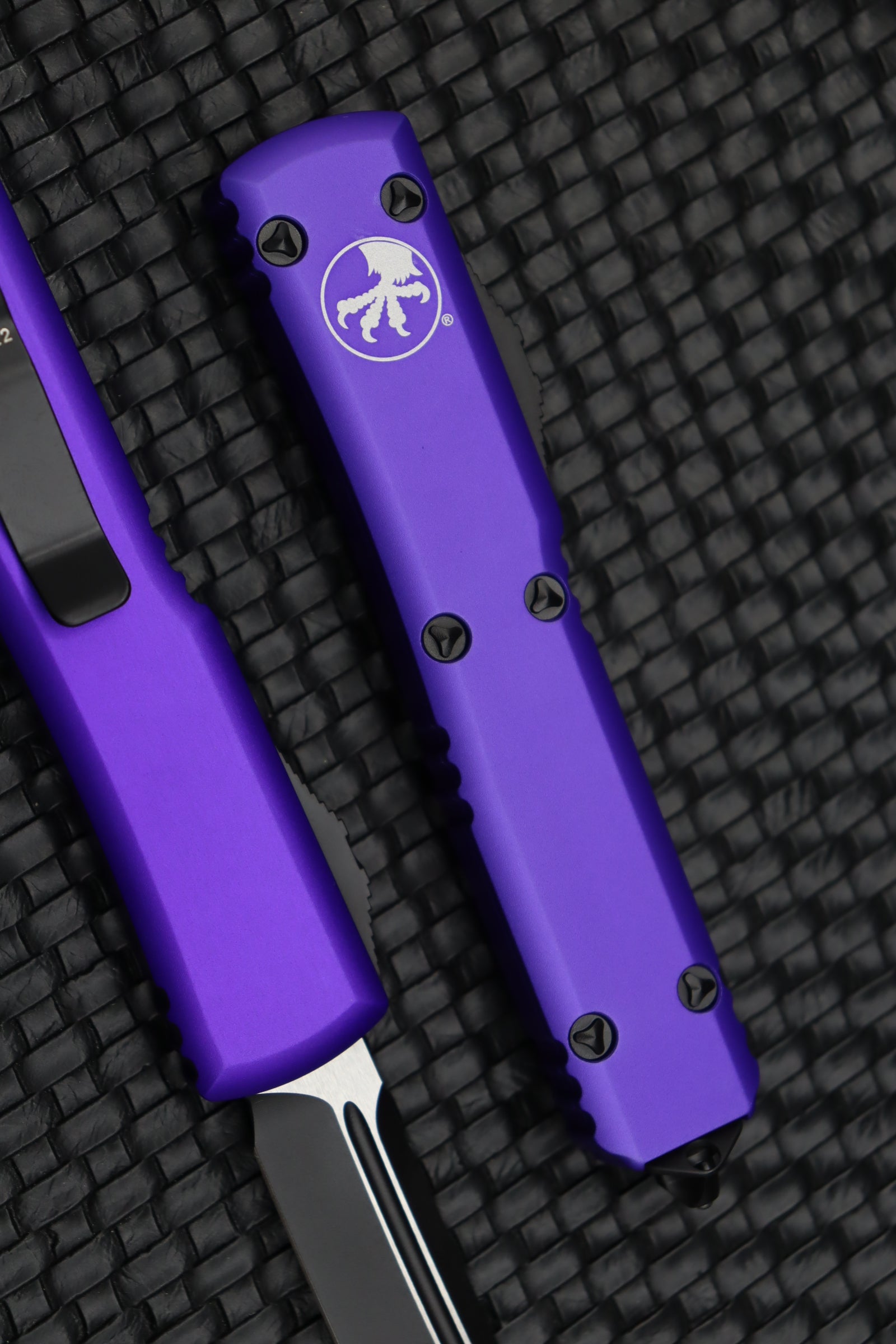 Premium Microtech Ultratech Tanto Knife - Black & Purple Edition