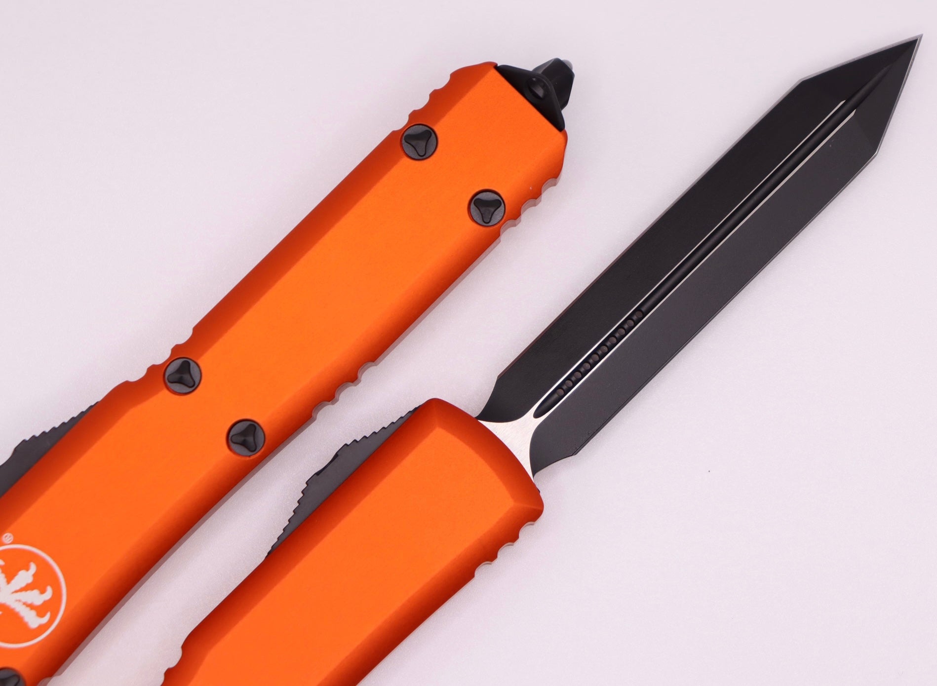 Microtech Ultratech Spartan Black & Orange OTF Knife - Premium Tactical Tool