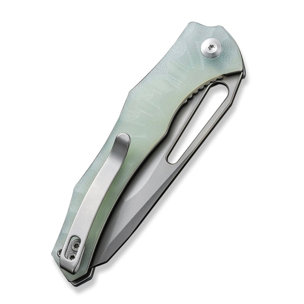 Civivi Spiny Dogfish Premium Folding Knife - Natural Jade G-10 & Stonewash Blade