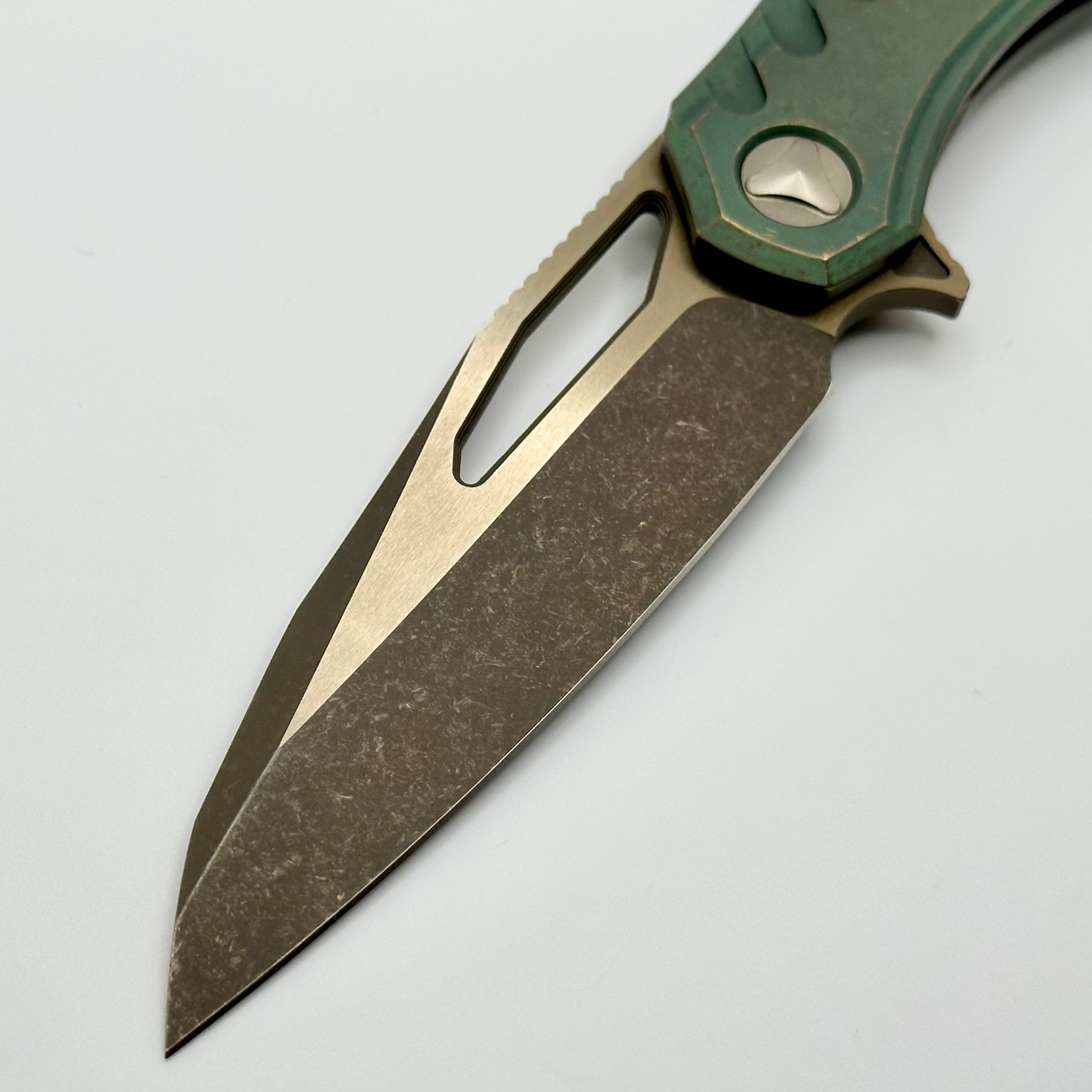 Premium Marfione Custom Sigil MK6 Knife - Antique Green & Bronzed Apocalyptic Finish