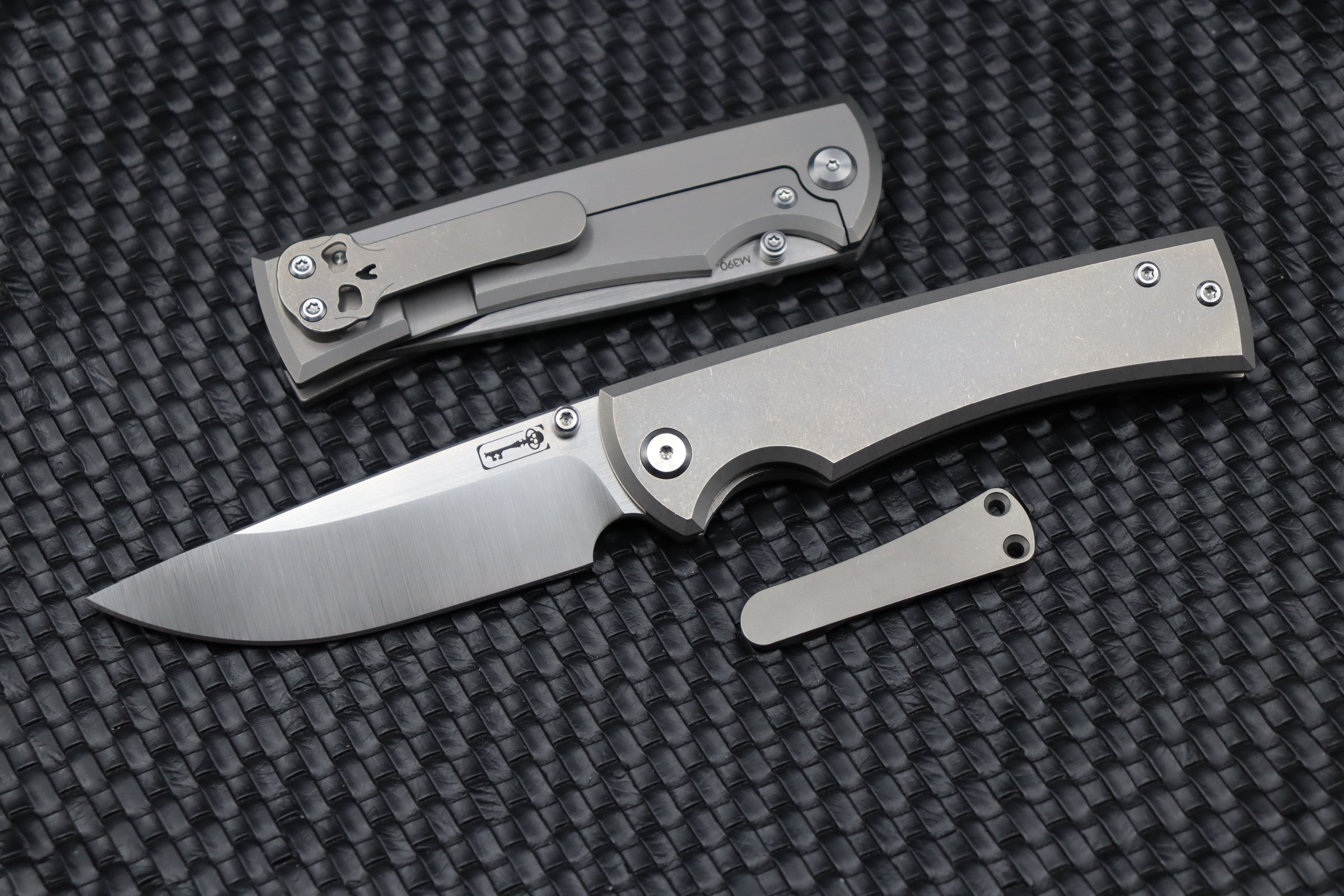 Chaves Knives 229 Liberation Drop Point - Premium M390 Blade & Stonewash Titanium Handle