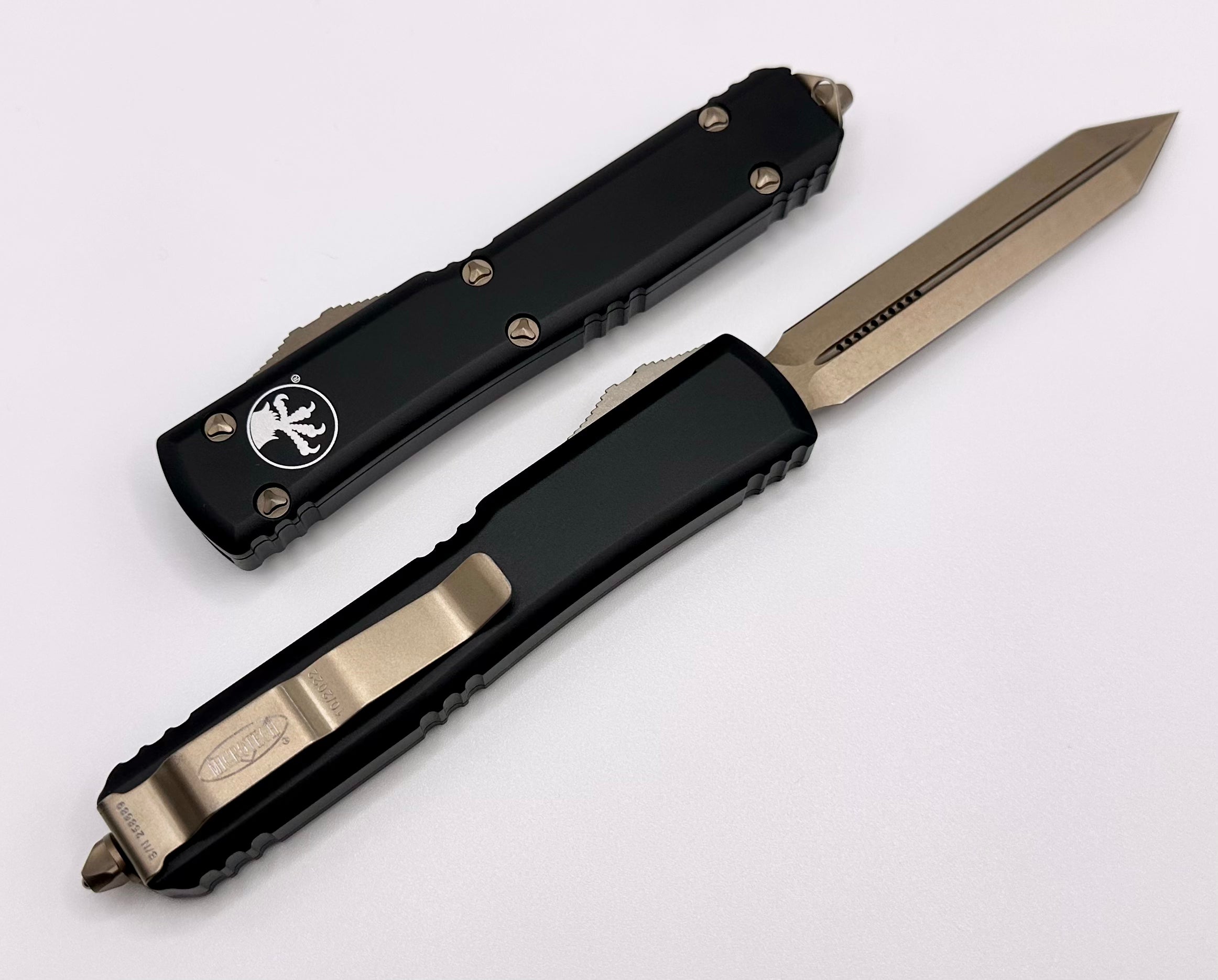 Premium Microtech Ultratech Spartan Knife - Bronzed & Black 223-13