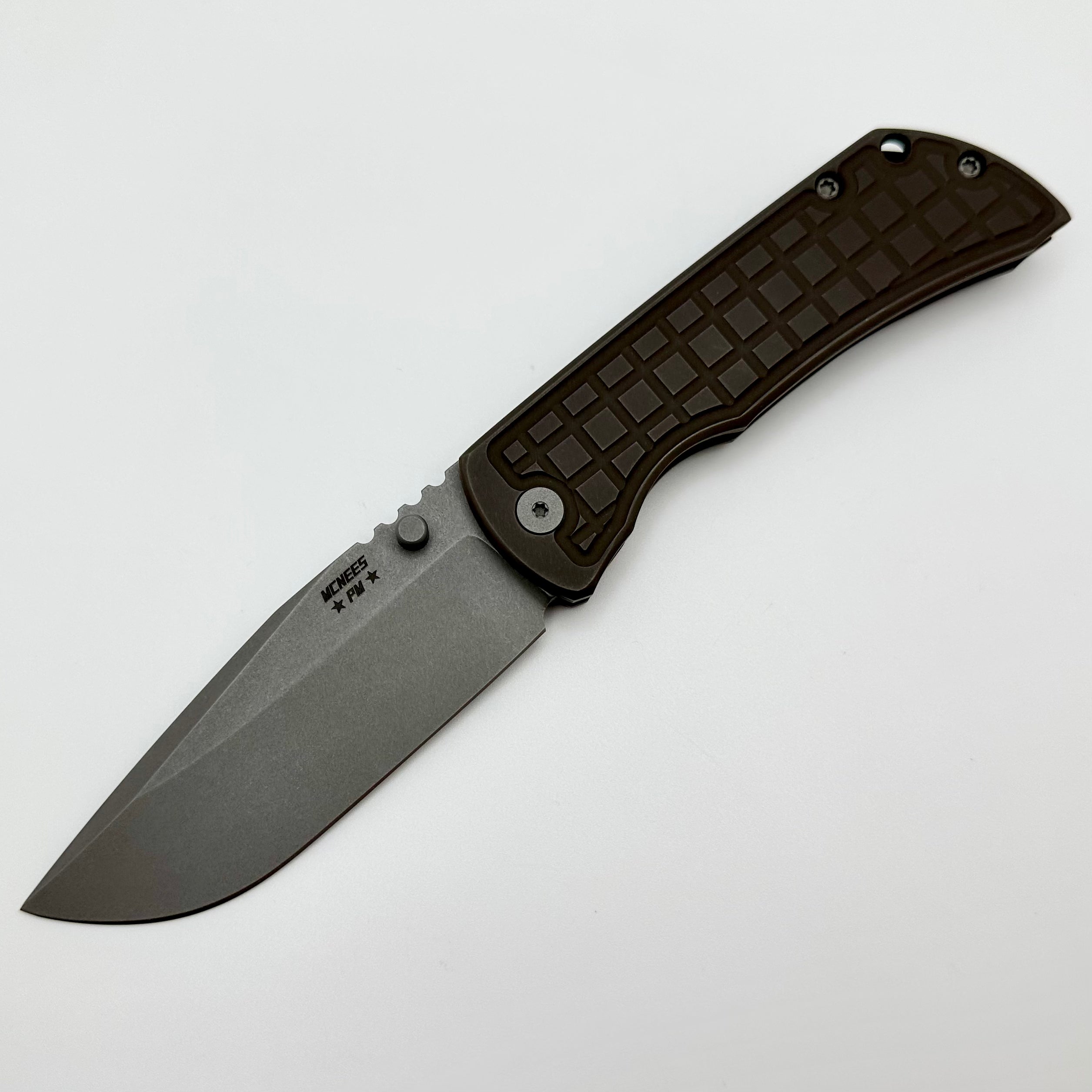 McNees Premium Machined MAC 2 3.5 - Ultimate EDC Knife in Matte Stonewash Bronze