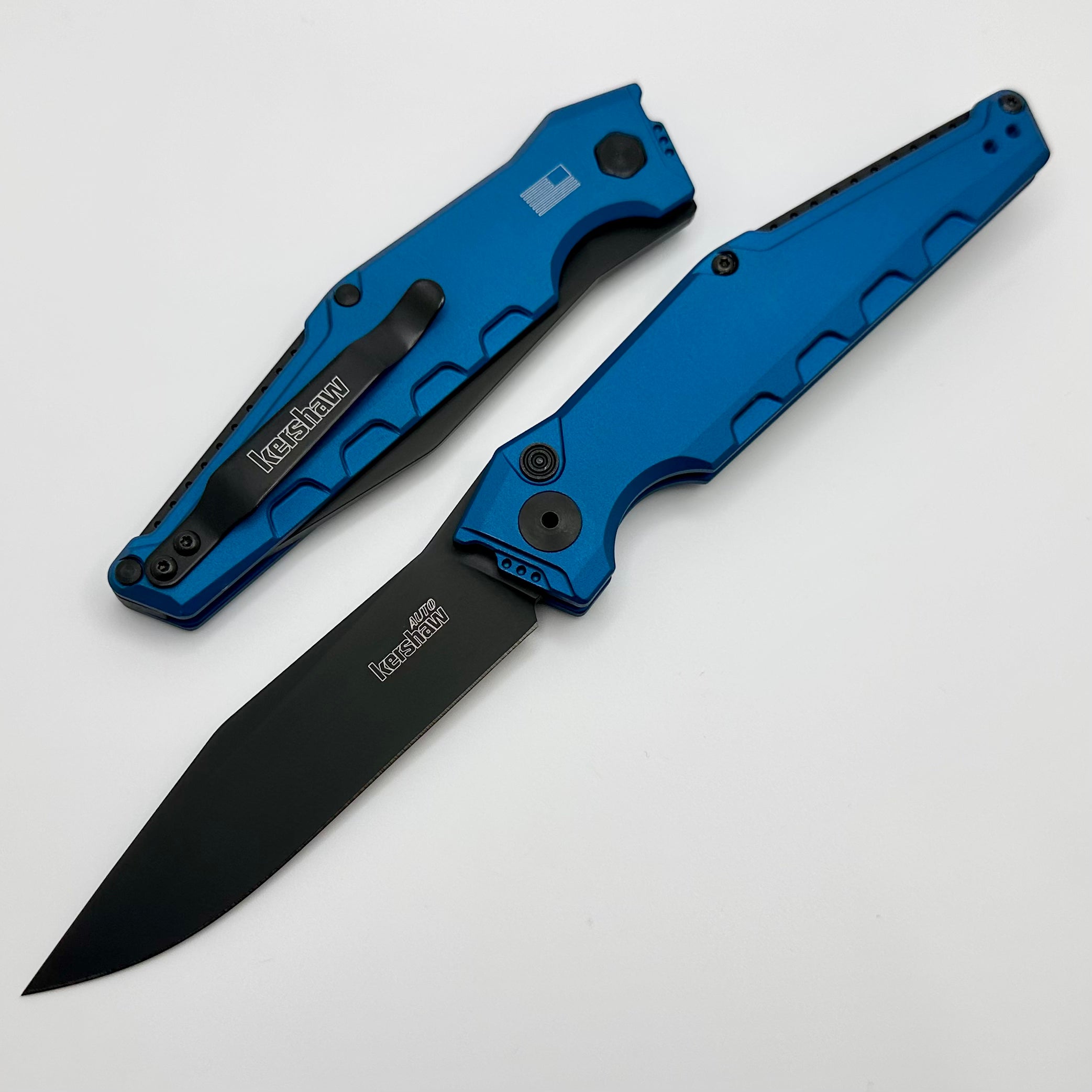 Kershaw Launch 7: Premium Automatic Tactical Knife with Blue Anodized Handle