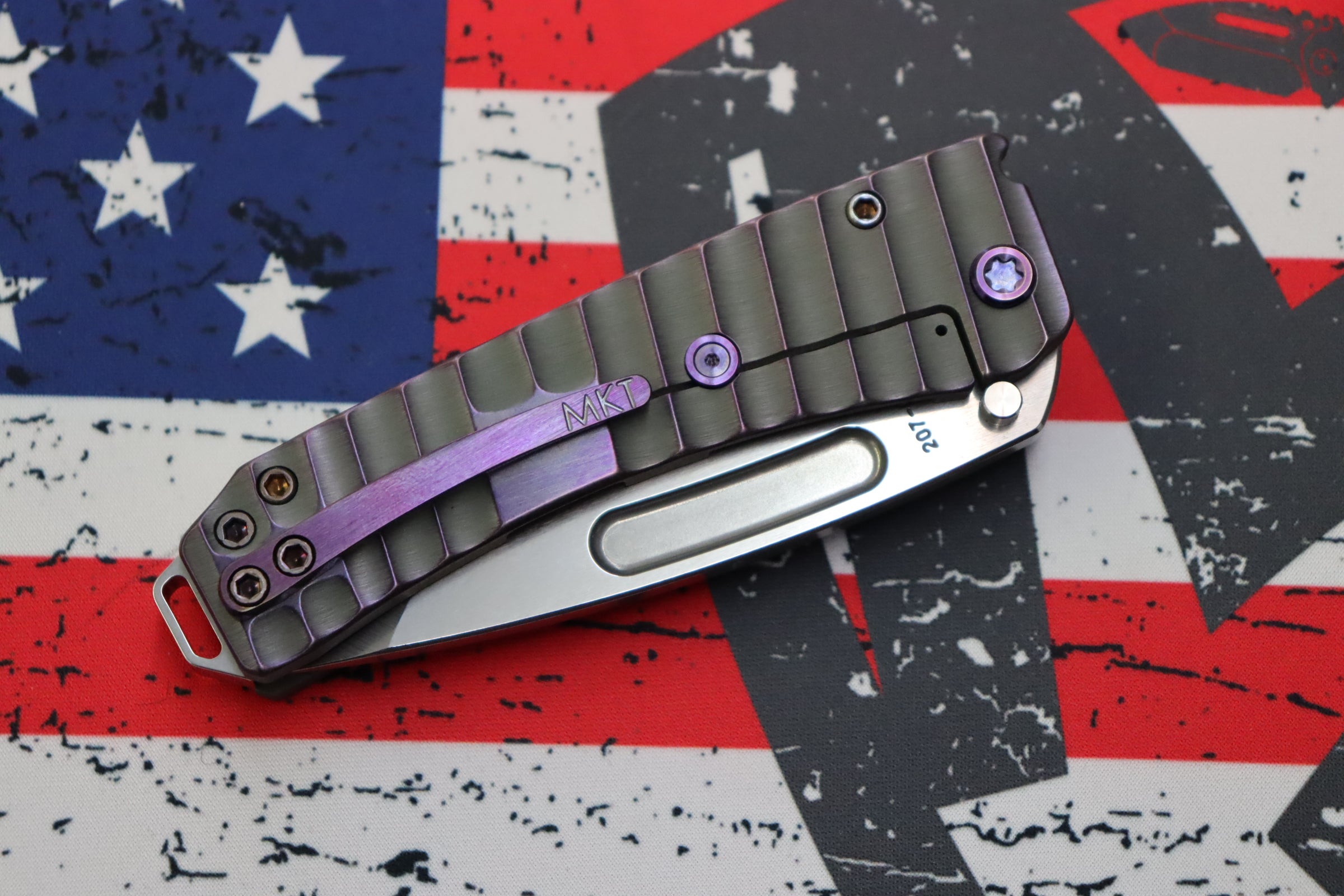 Medford Midi Marauder Tanto: Premium EDC Knife with Violet Gator Belly Handles