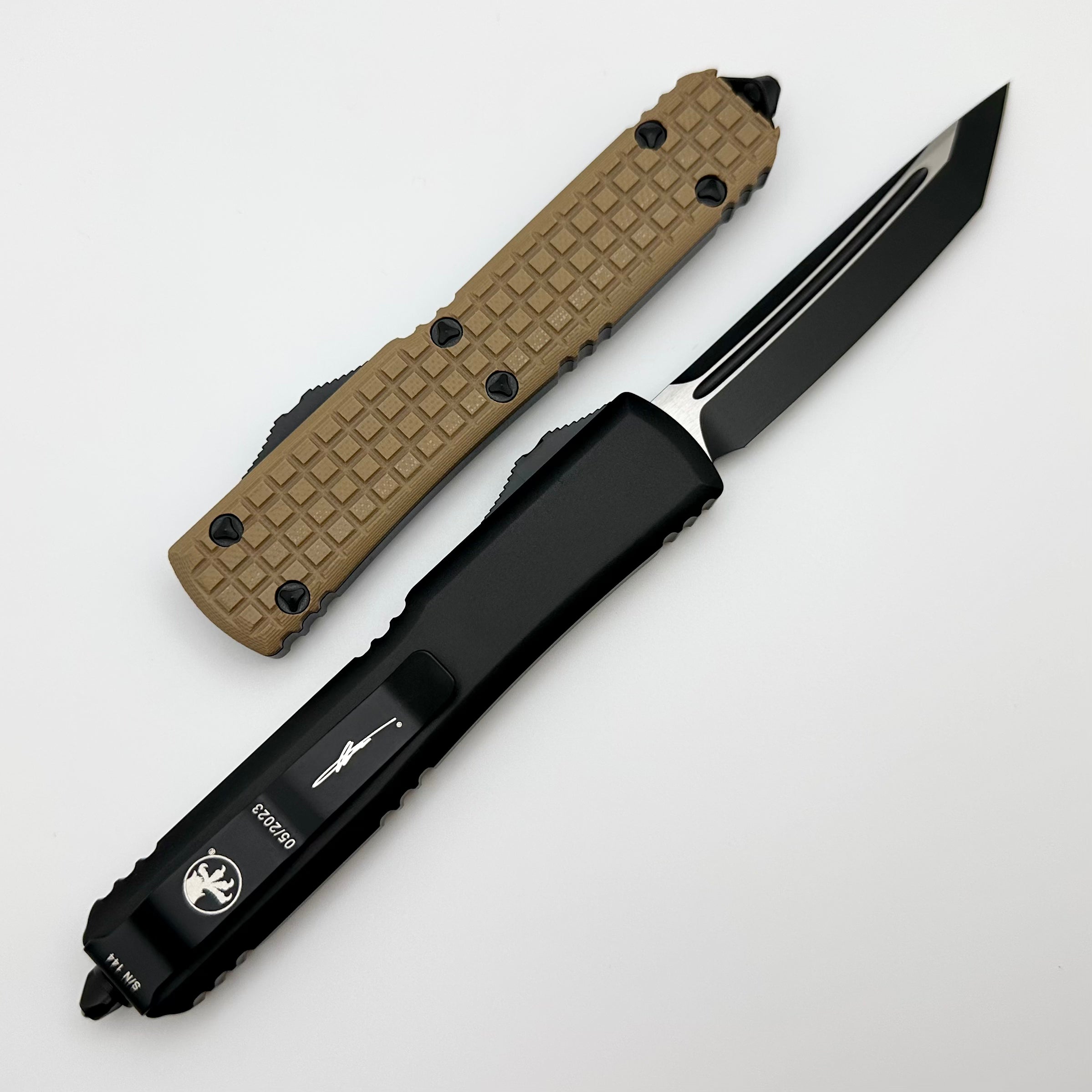 Microtech Ultratech Tactical OTF Knife - Premium Tan G-10 & Tanto Blade