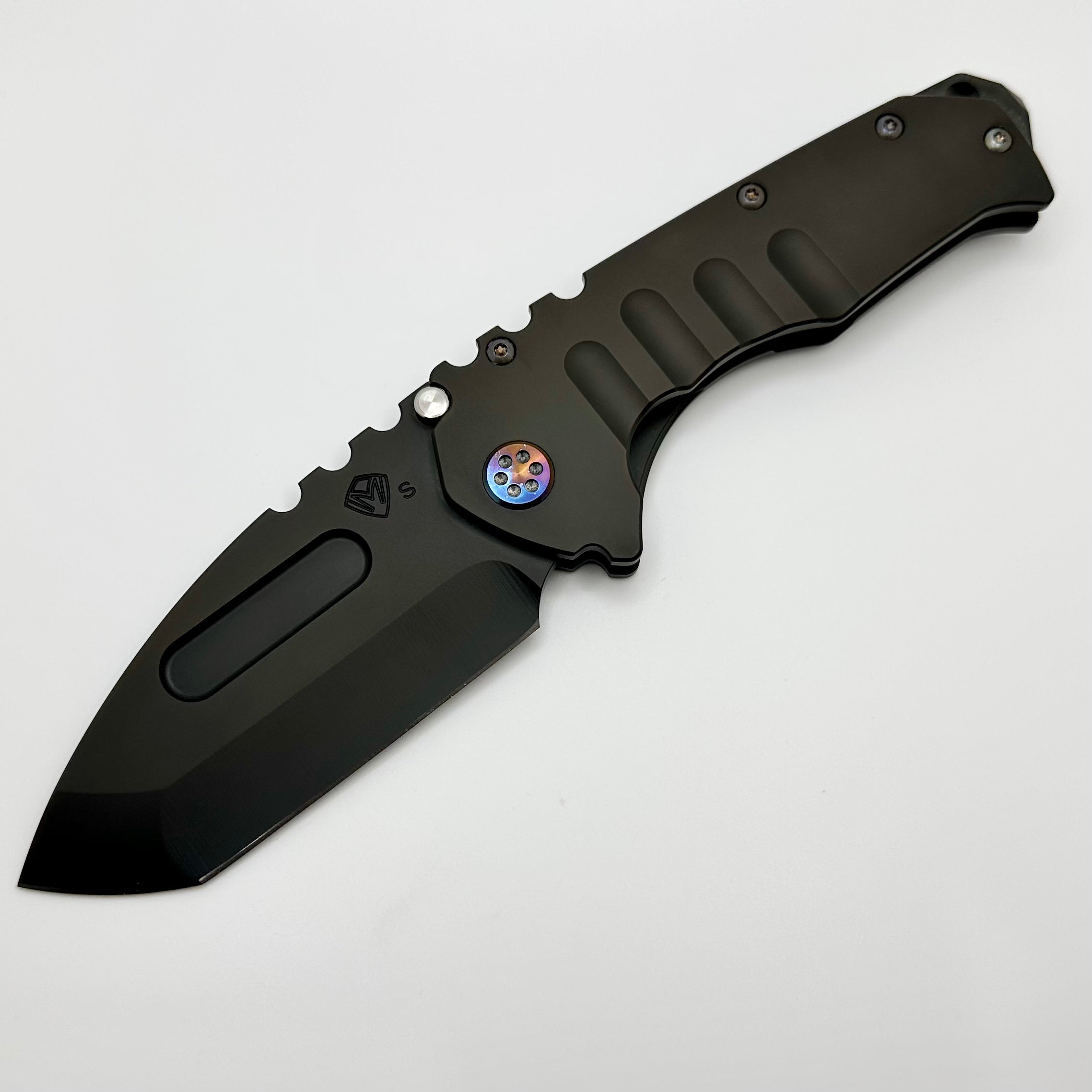 Medford Knife Praetorian T - Premium Tactical Tanto Blade with PVD Handles & Flamed Hardware