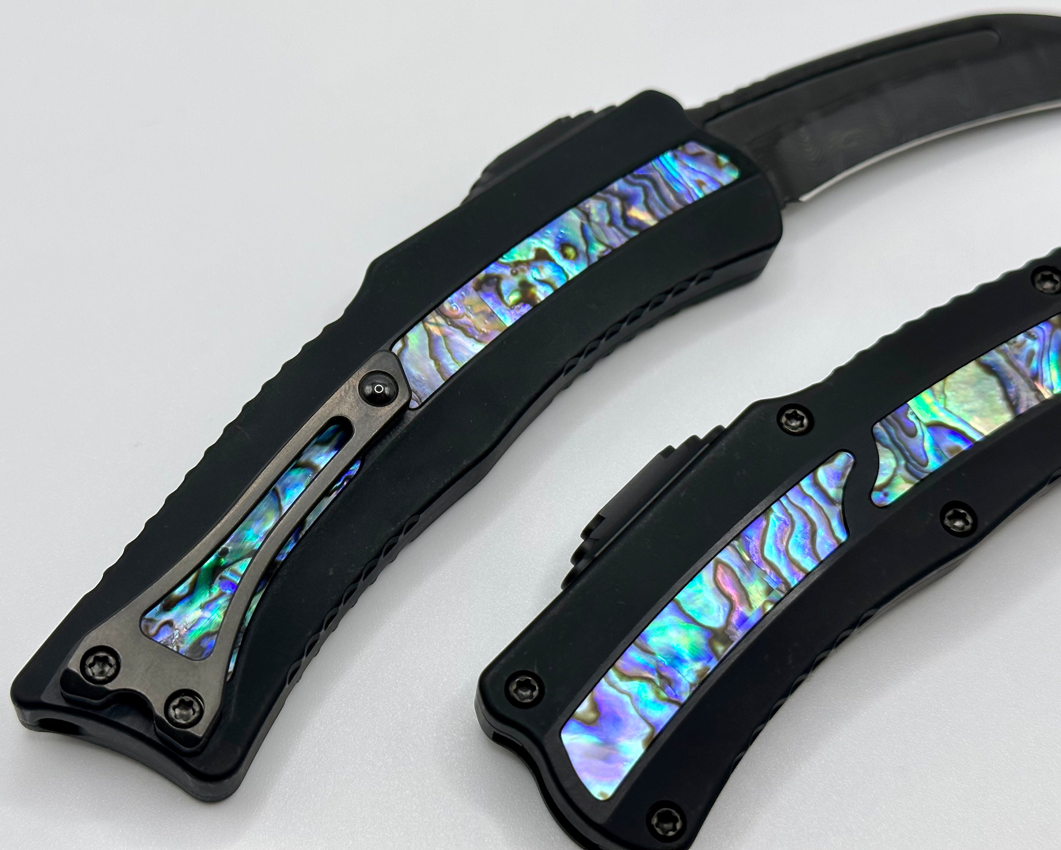 Heretic Premium ROC Vegas Forge DLC Folding Knife with Abalone Inlays