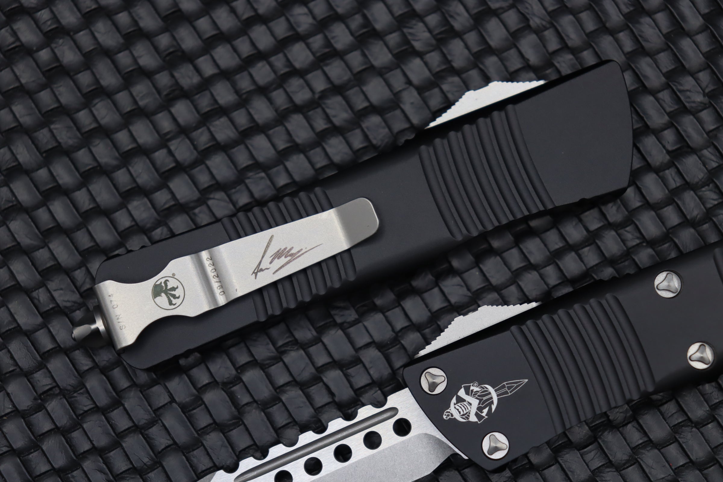 Premium Microtech Troodon Hellhound Stonewash Tactical Knife