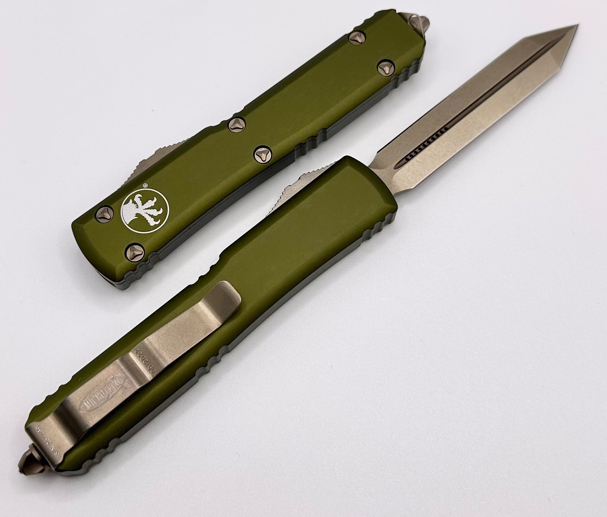 Microtech Ultratech Spartan Bronze & OD Green Tactical Knife - Premium Edition