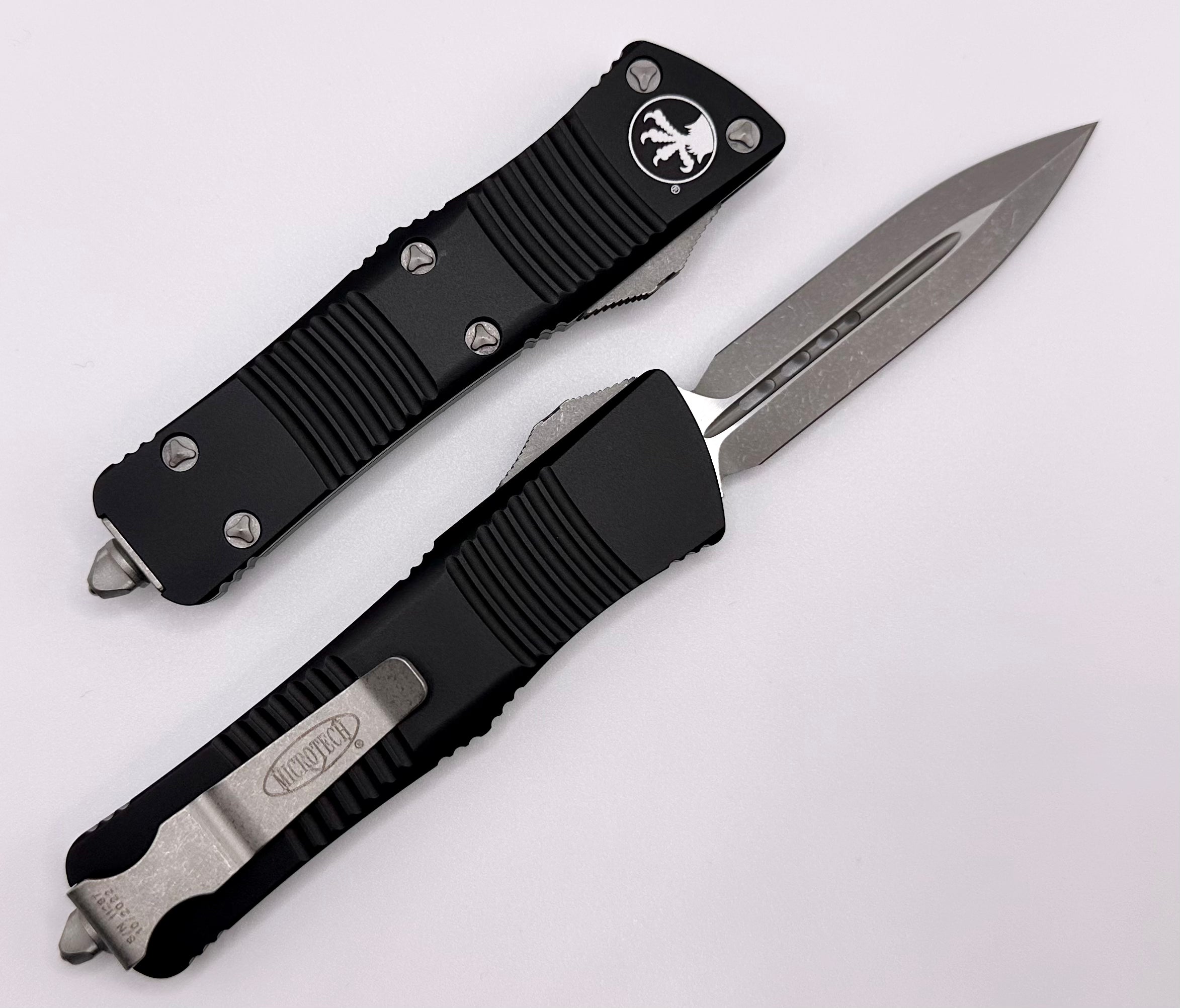 Microtech Troodon Double Edge Apocalyptic Tactical Knife - Premium Black Finish