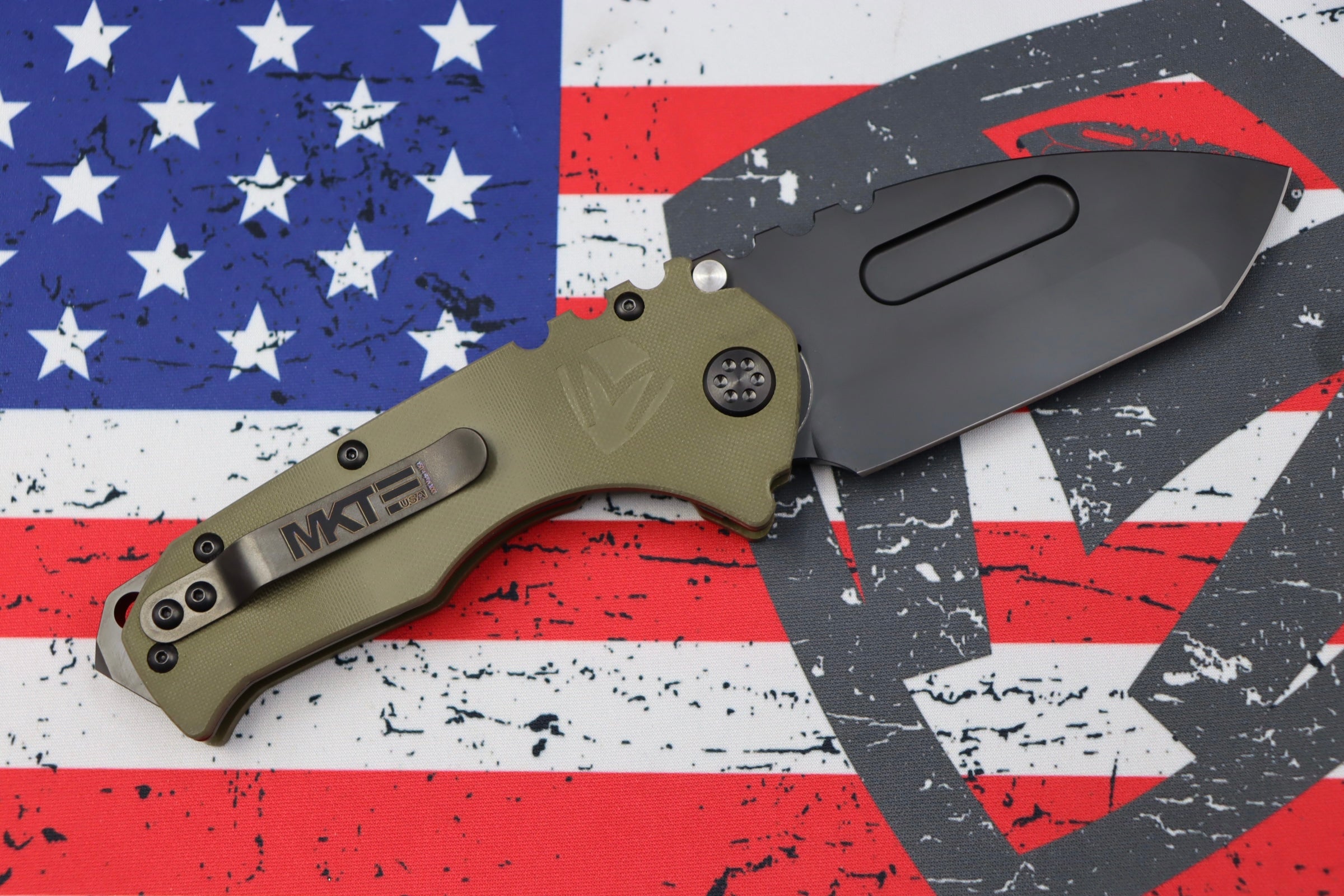 Medford Scout M/P Praetorian Tactical Knife - OD Green G10 & PVD D2 Blade