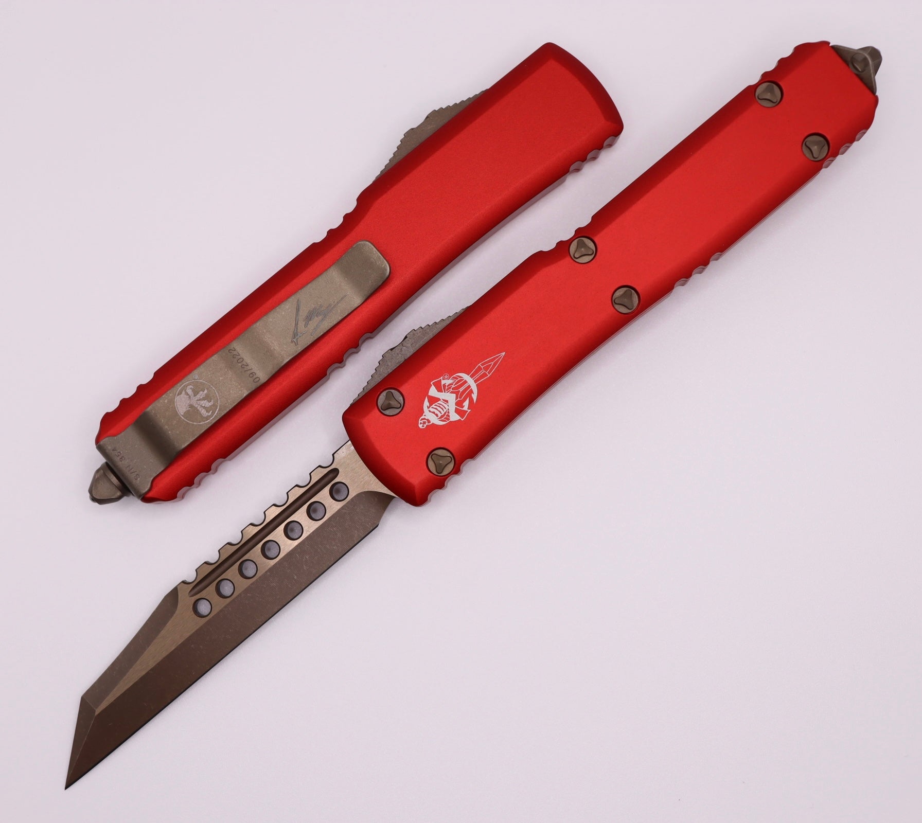 Microtech Ultratech Warhound Apocalyptic Premium Tactical Knife - Red Edition