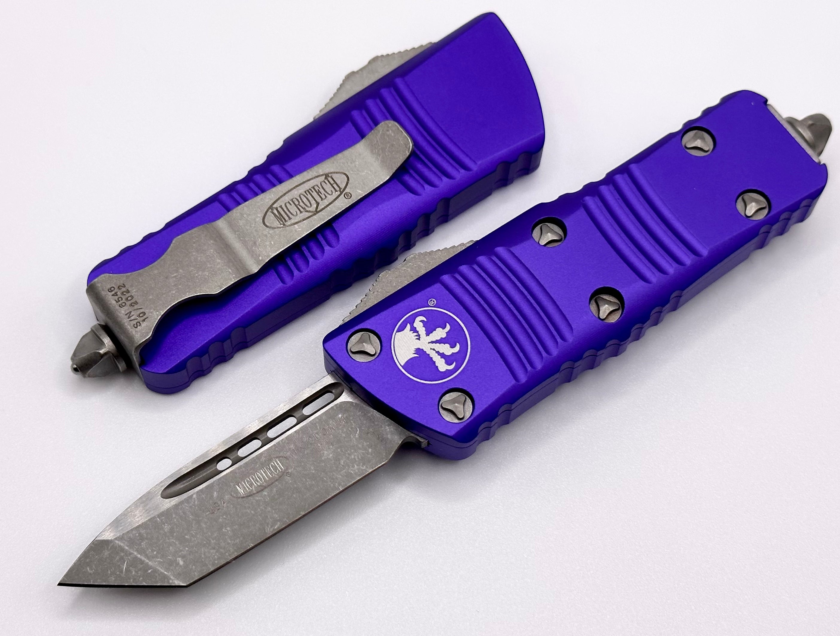 Microtech Troodon Mini Tanto Apocalyptic Standard & Purple - Ultimate EDC Knife