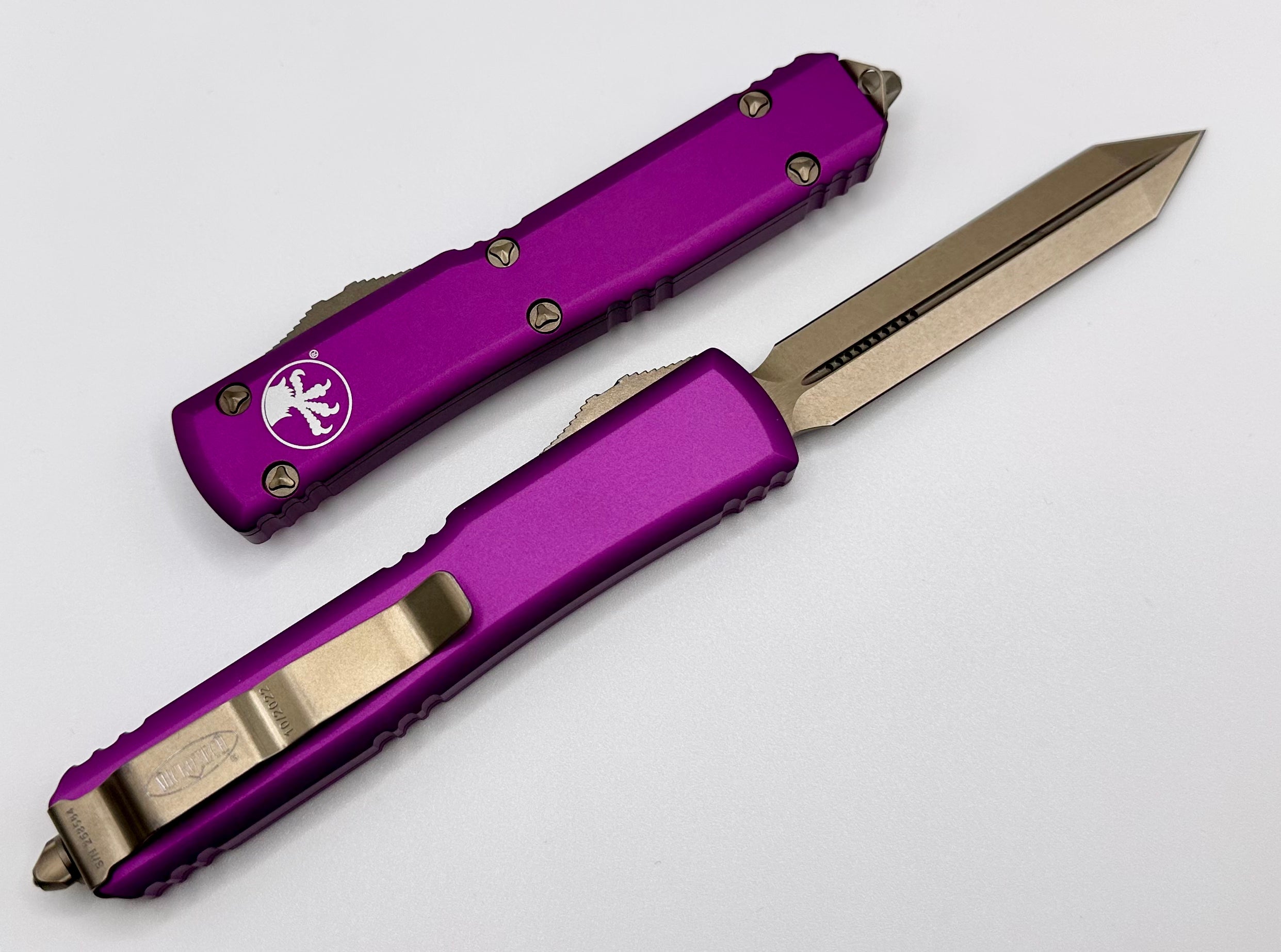 Microtech Ultratech Spartan - Premium Bronzed Handle & Violet Blade