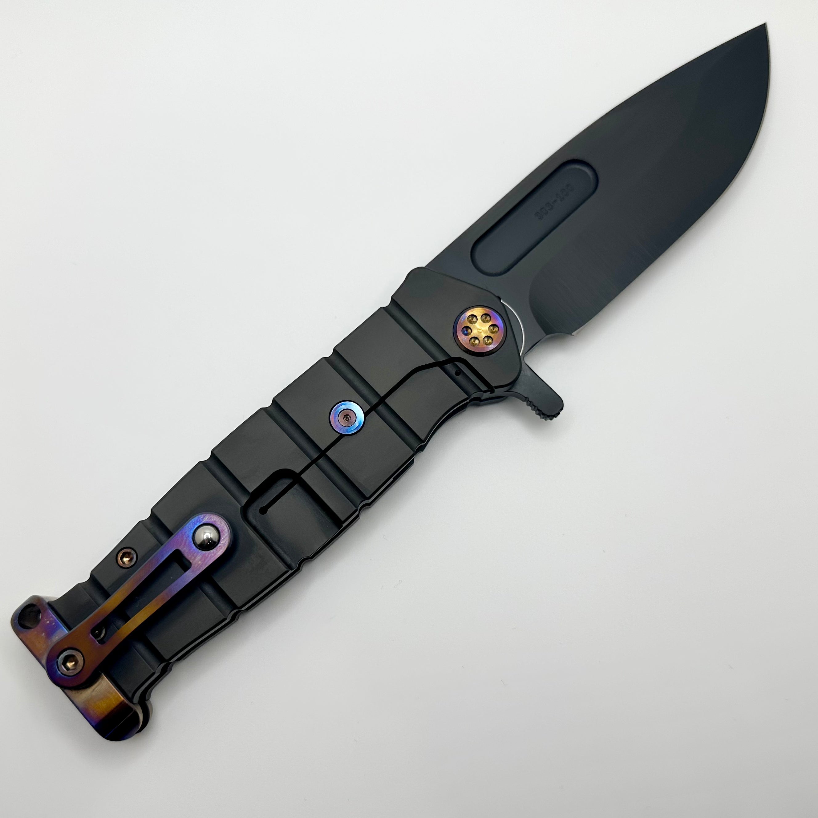 Medford Premium Knife Fighter Flipper - Ultimate USMC S45VN Blade with PVD Handles & Flamed Hardware