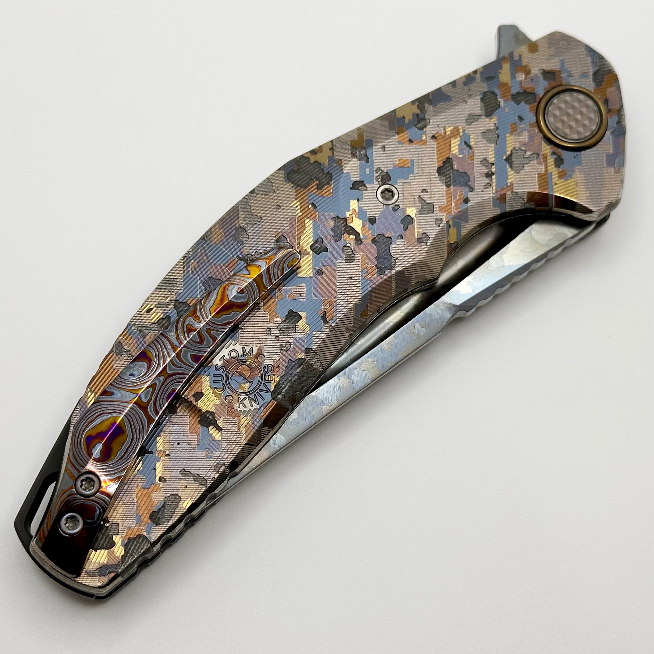 Ultimate Custom Knife Factory ONE OFF Camo Titanium Marauder - Limited Edition