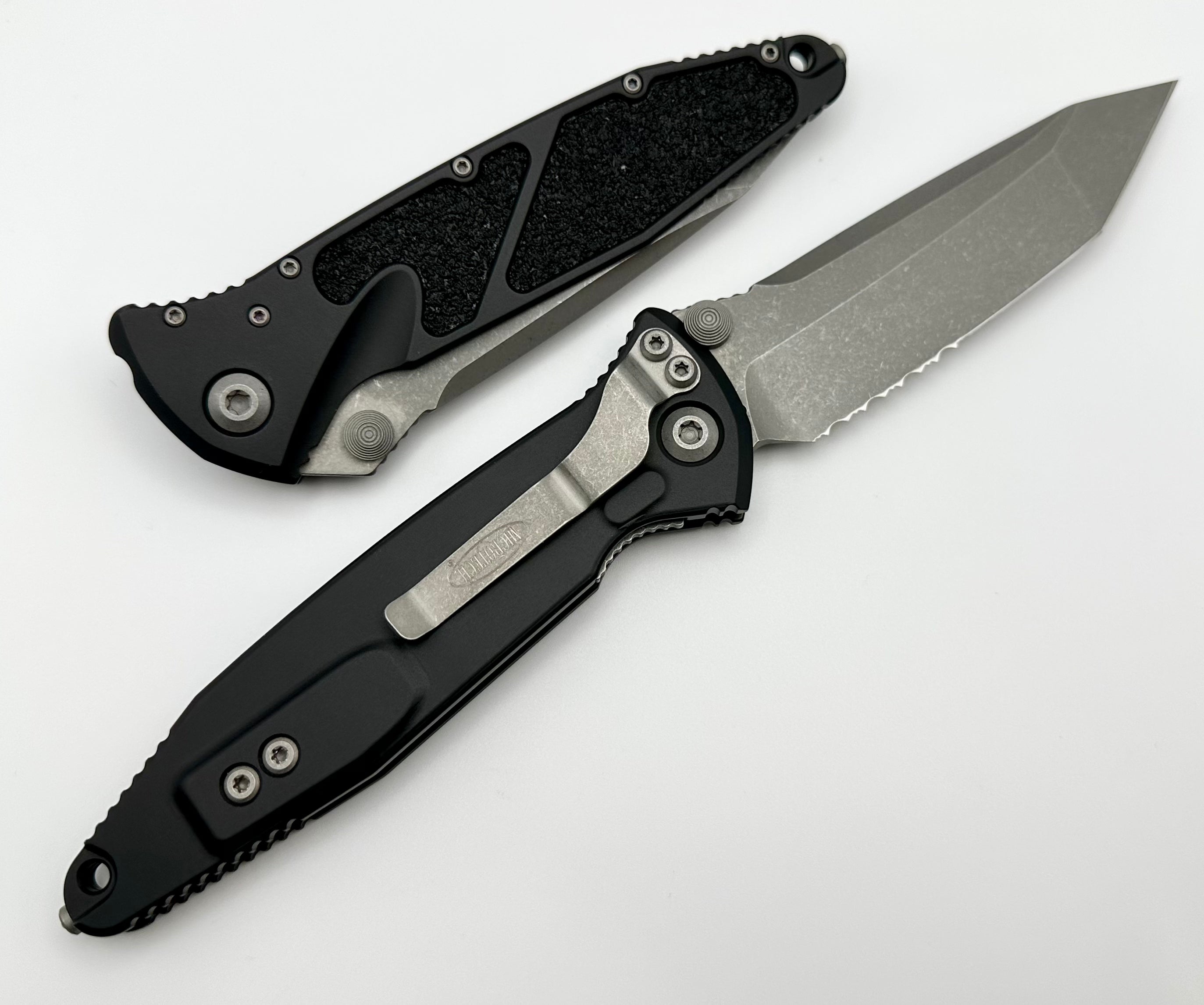 Microtech Socom Elite Tactical Knife - Premium Tanto Blade with Apocalyptic Finish & Partial Serration