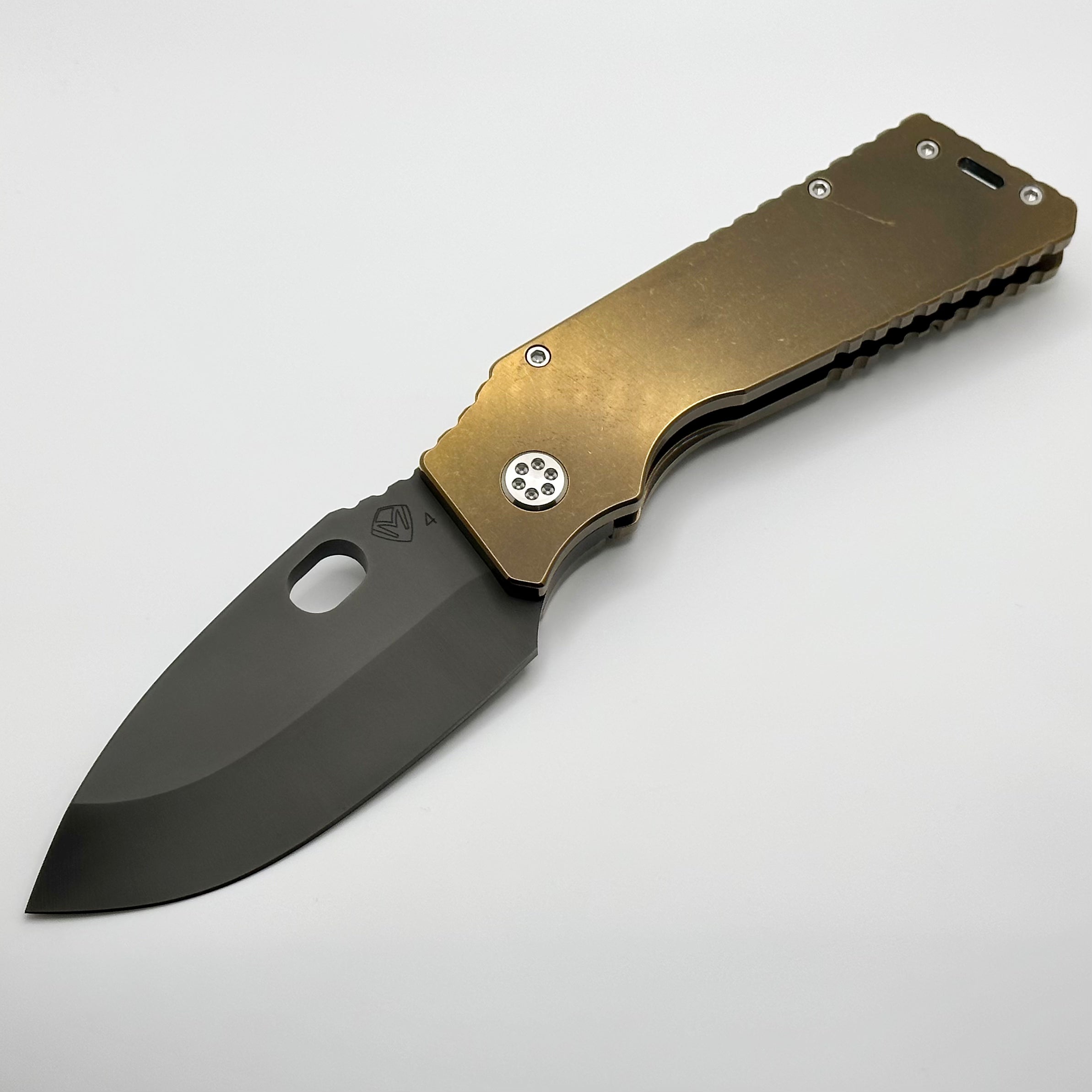 Medford TFF-1 Fat Daddy Premium EDC Knife with Tumbled Bronze Handles & PVD S45VN Blade