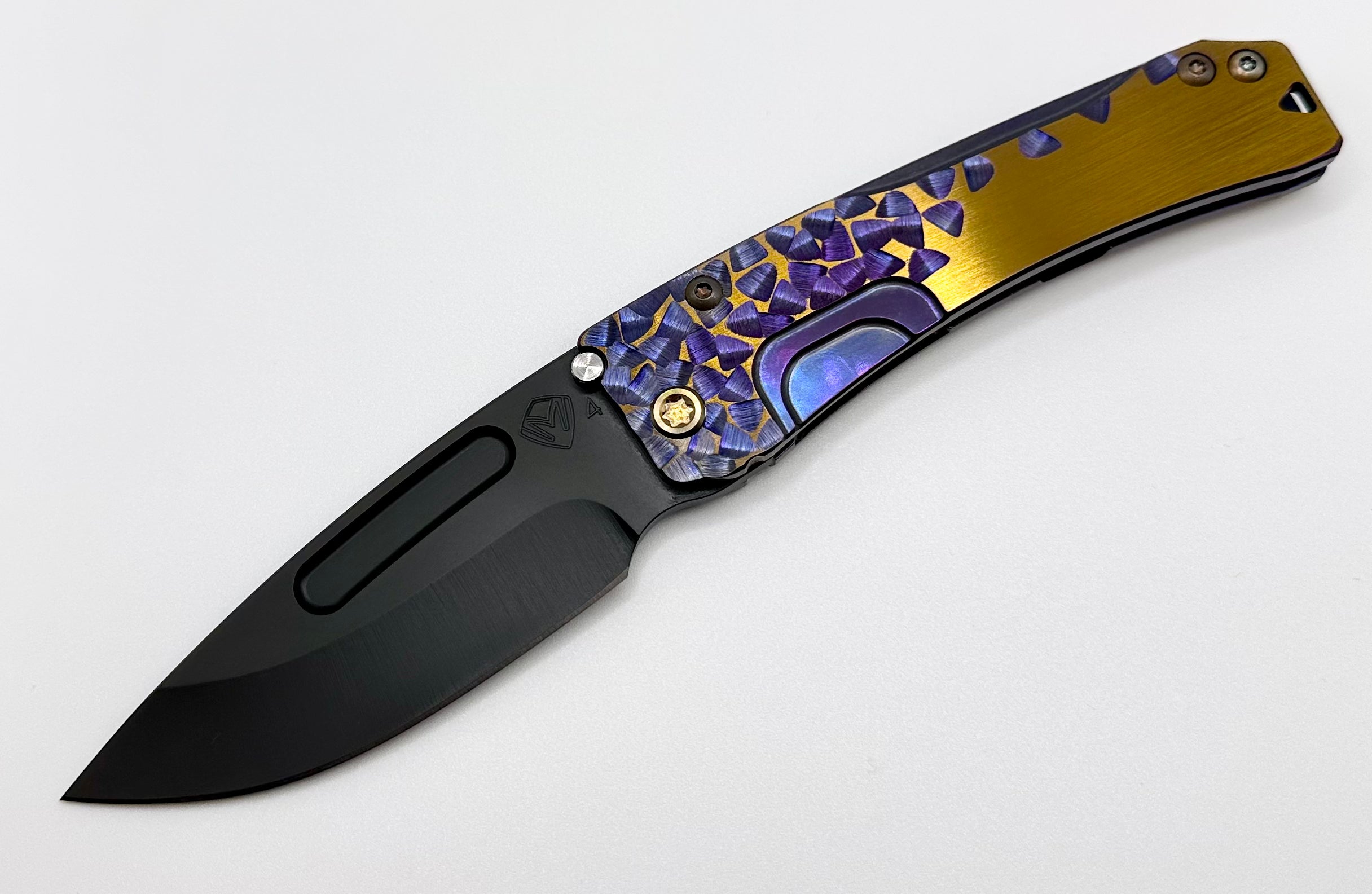 Medford Slim Midi Drop Point EDC Knife - Premium S45VN Blade & Violet/Bronze Sculpted Handles