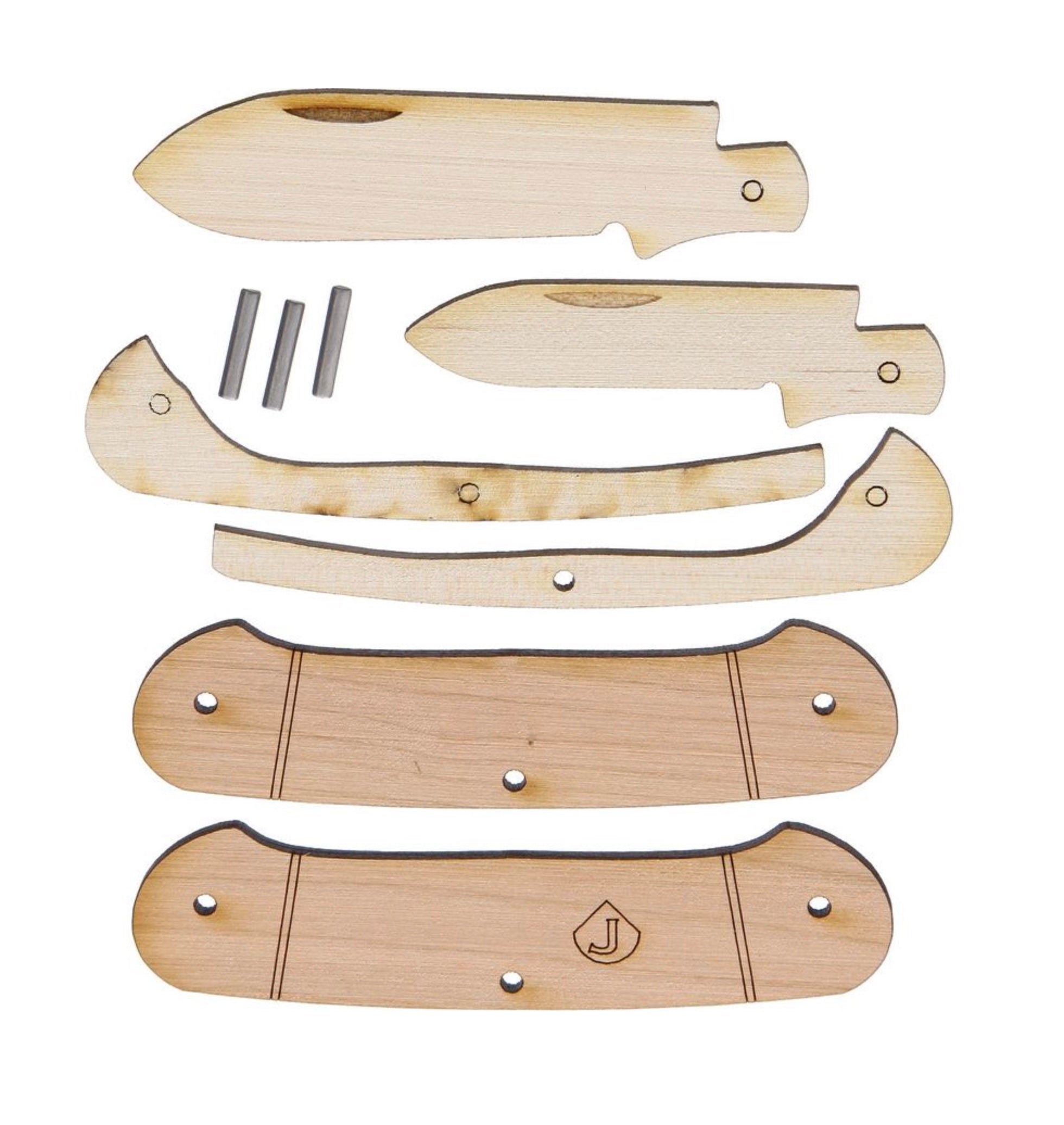 JJ's Premium Wooden Canoe Pocket Knife Kit - Ultimate DIY Craft Project