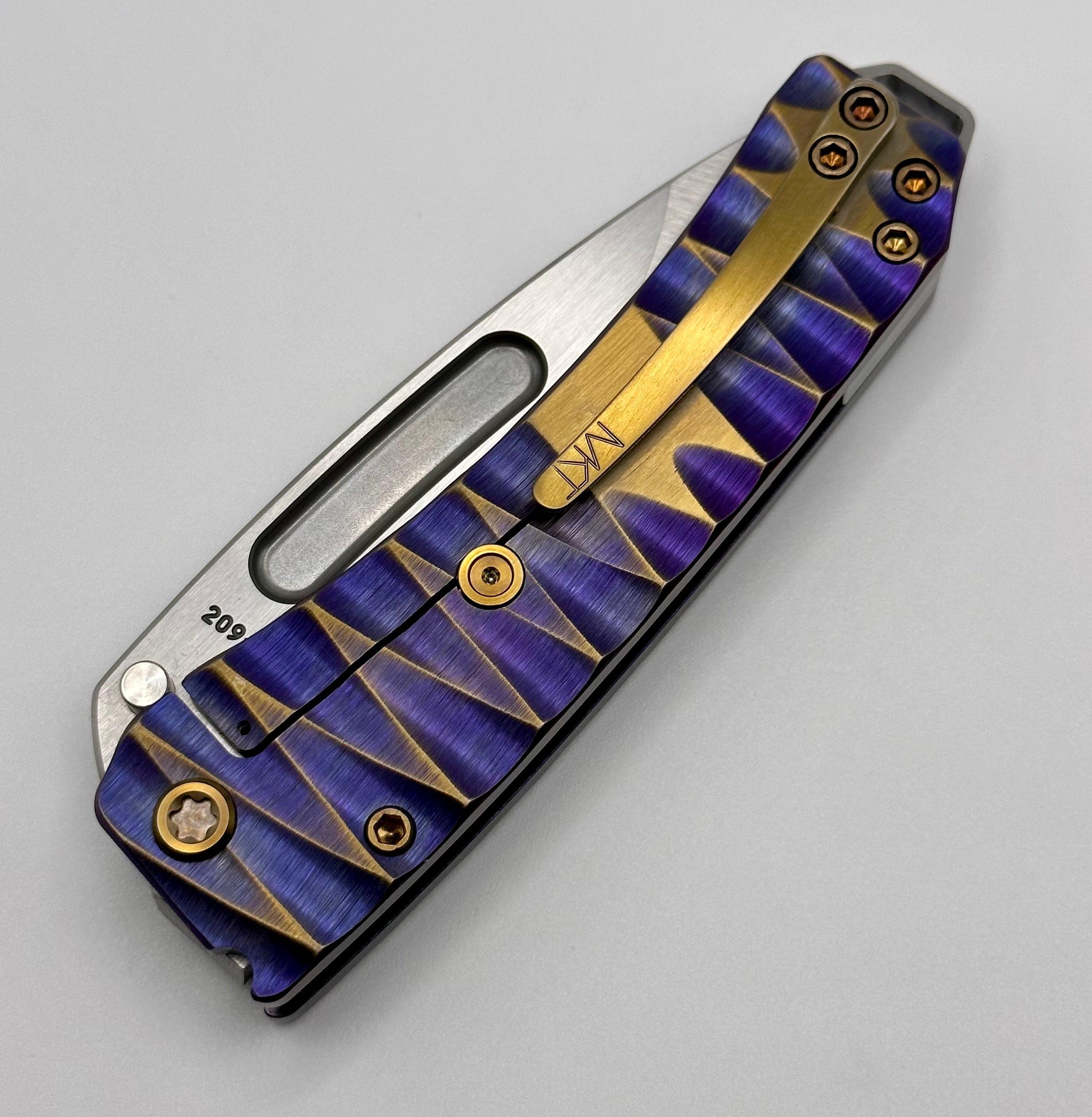 Medford Midi Marauder S45 Premium EDC Knife - Tumbled Drop Point with Sculpted Handles