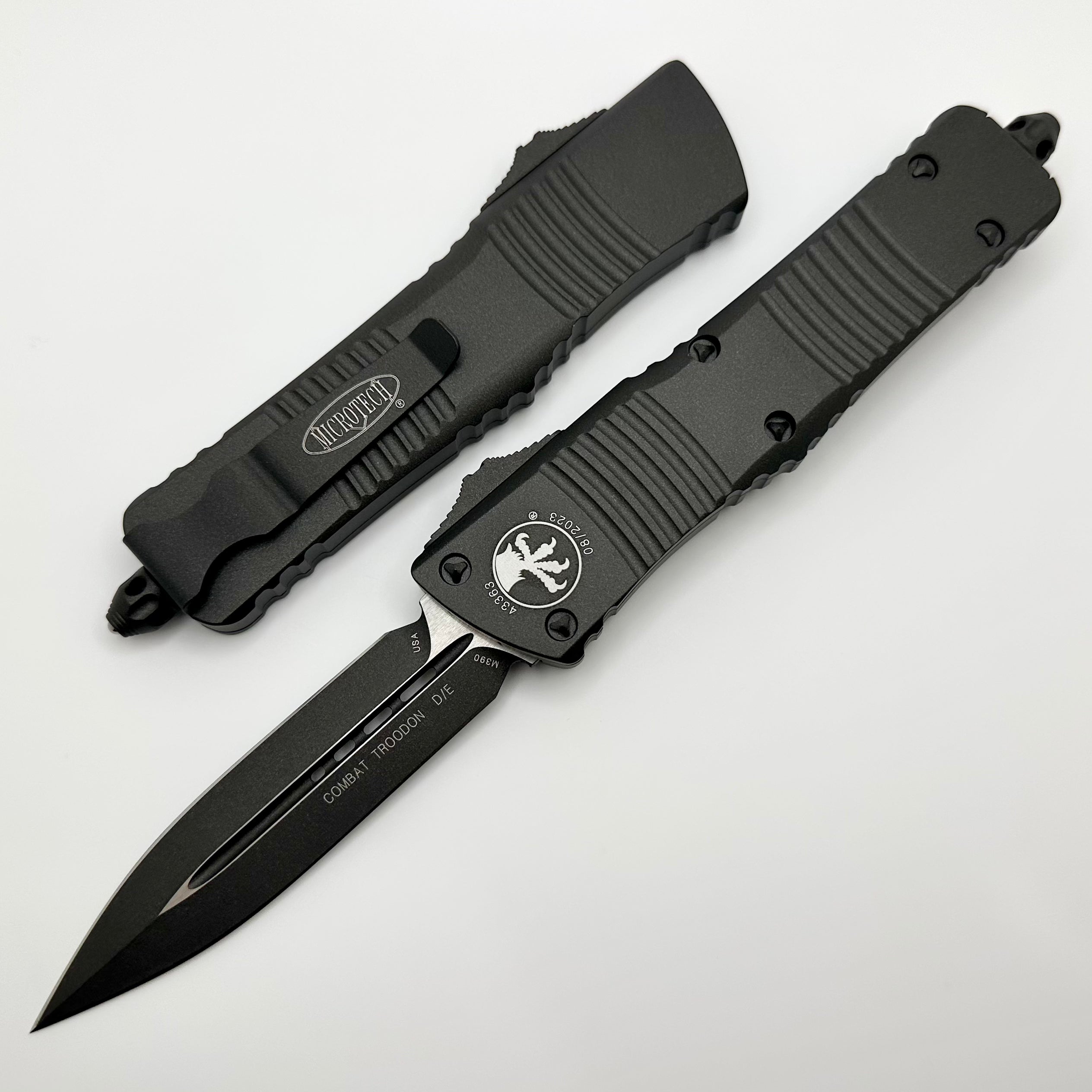 Premium Microtech Combat Troodon OTF Knife - Dark Tungsten Cerakote