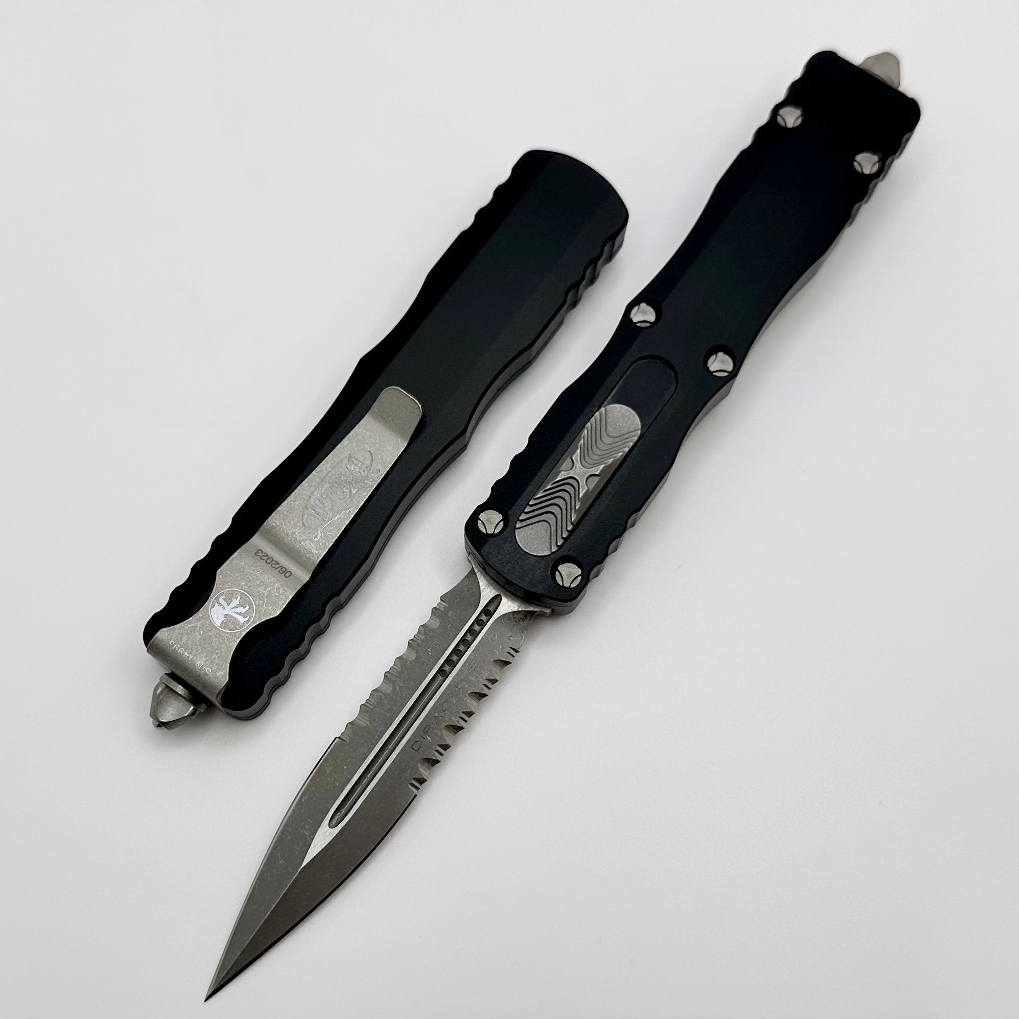 Microtech Dirac Ultimate Double Edge Tactical Knife - Apocalyptic Finish