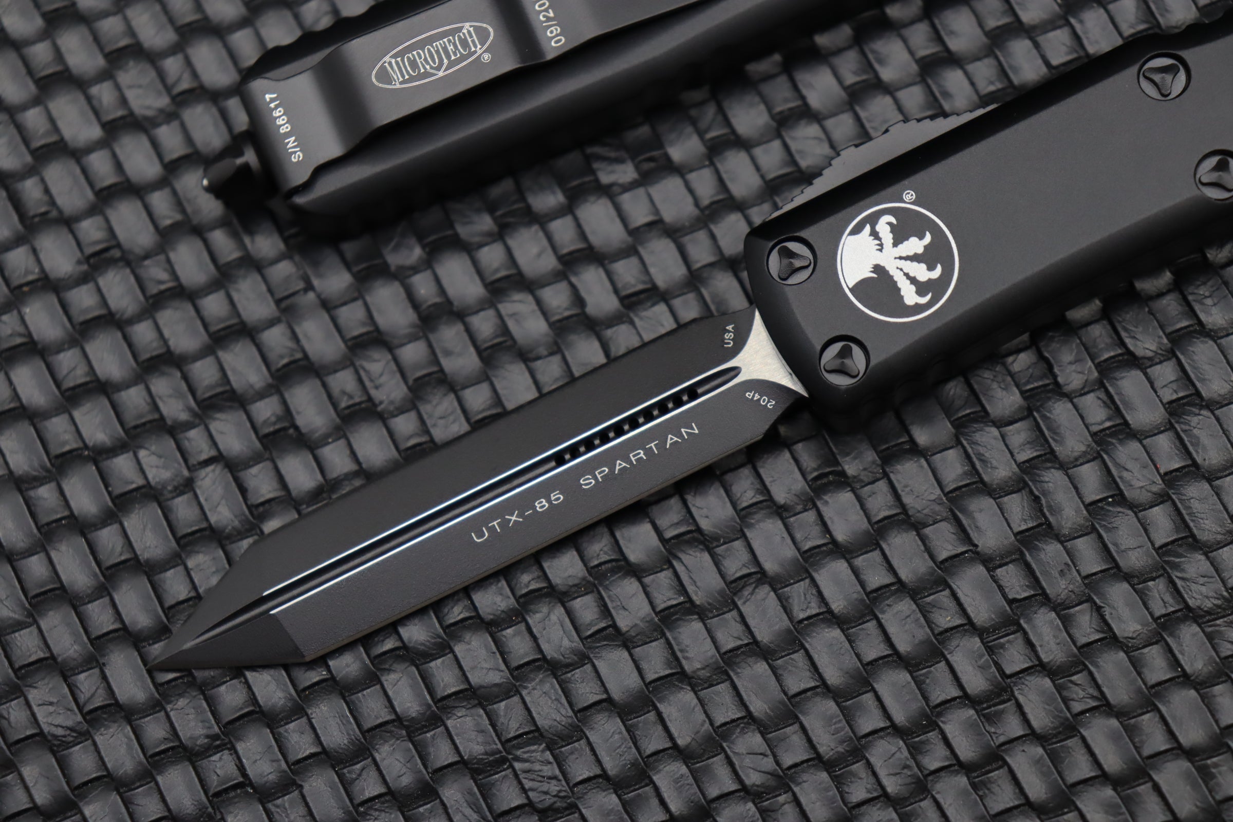 Microtech UTX-85 Spartan Black Tactical EDC Knife