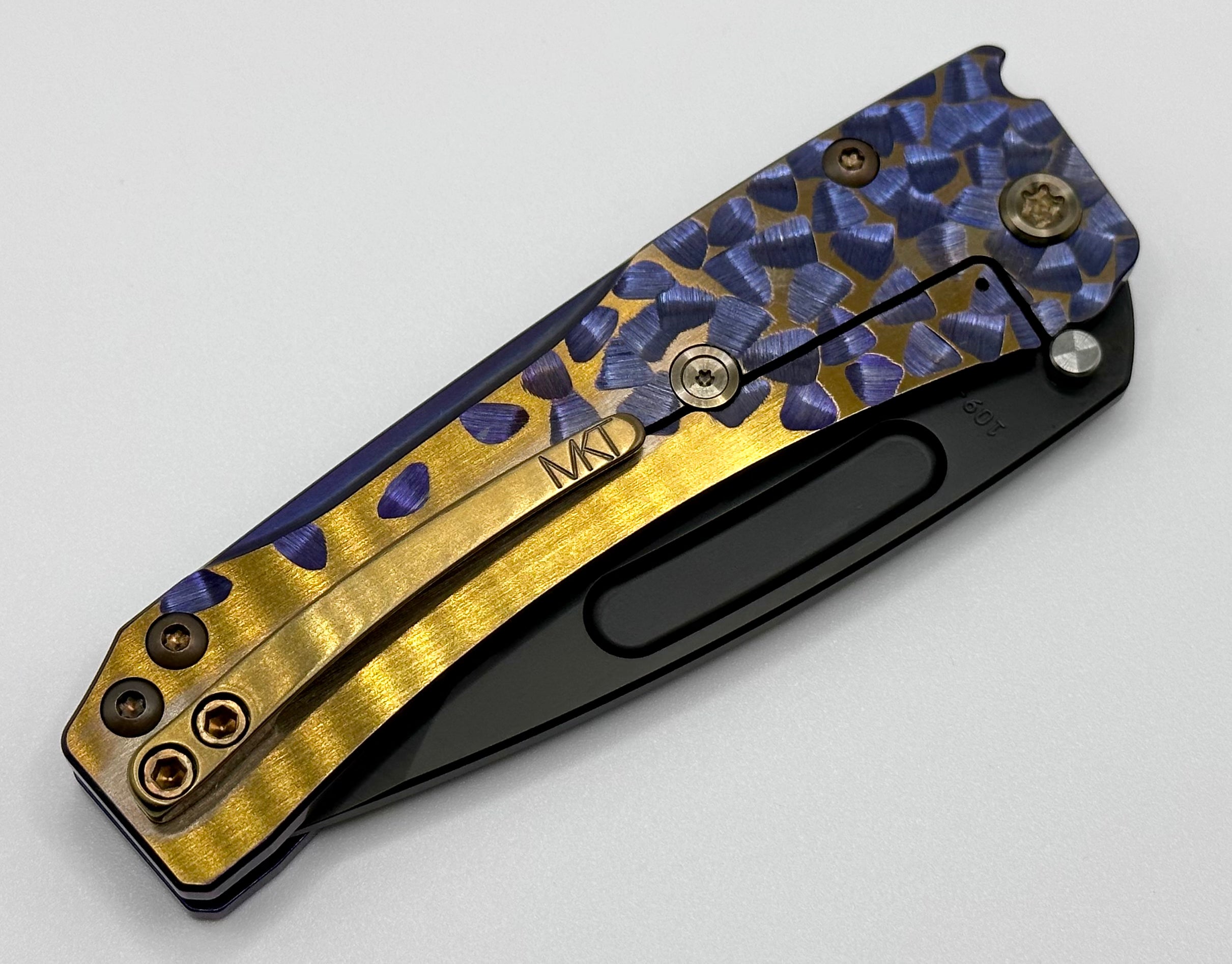 Medford Slim Midi Drop Point EDC Knife - Premium S45VN Blade & Violet/Bronze Sculpted Handles