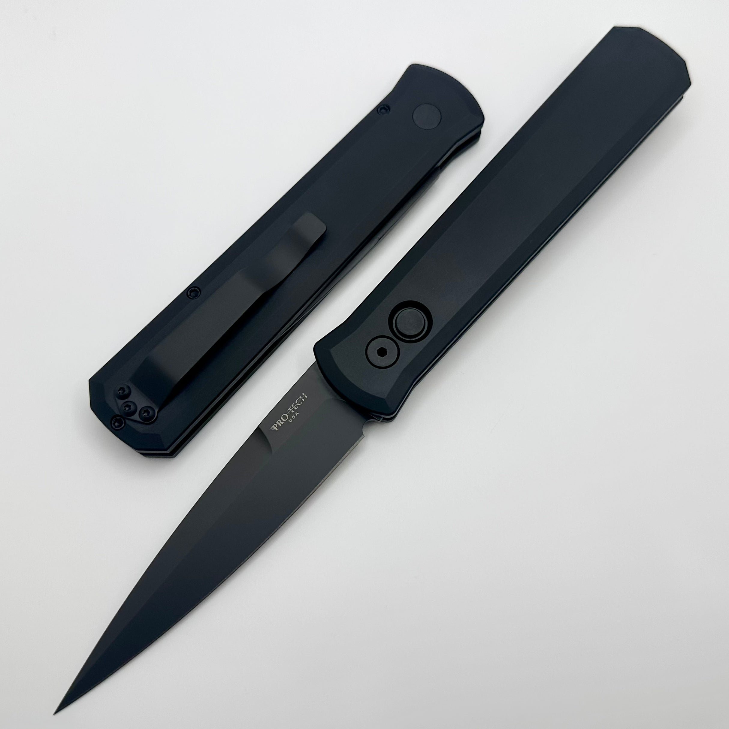 Ultimate Pro-Tech Godfather Automatic Knife - Black Handle & 154-CM Blade