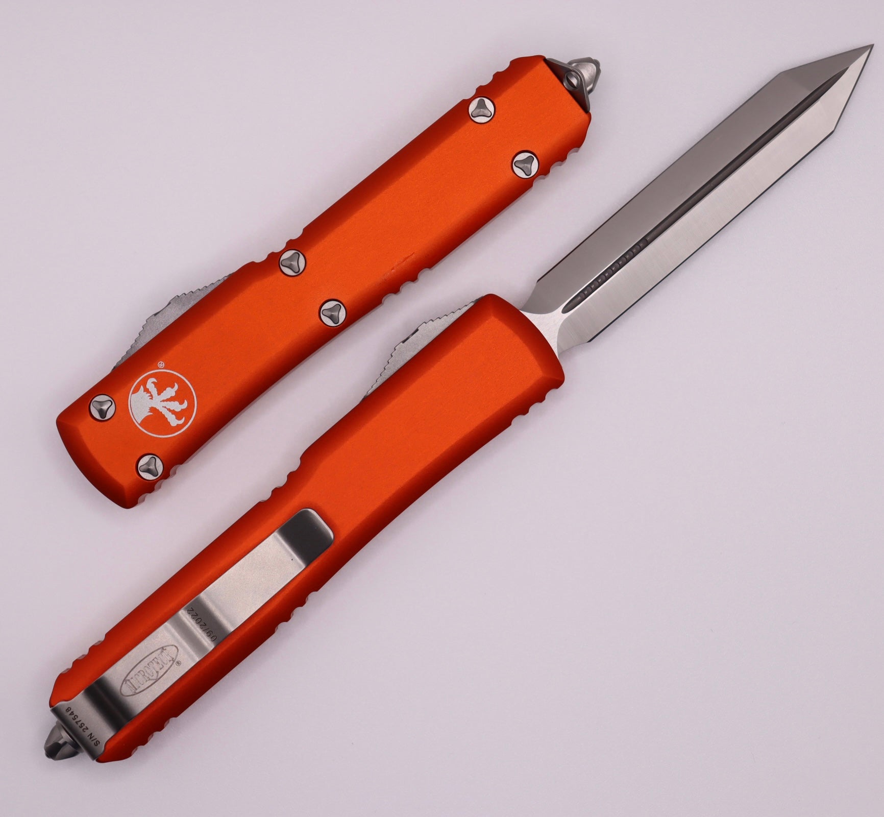 Microtech Ultratech Spartan Satin & Orange 223-4OR - Premium Tactical OTF Knife