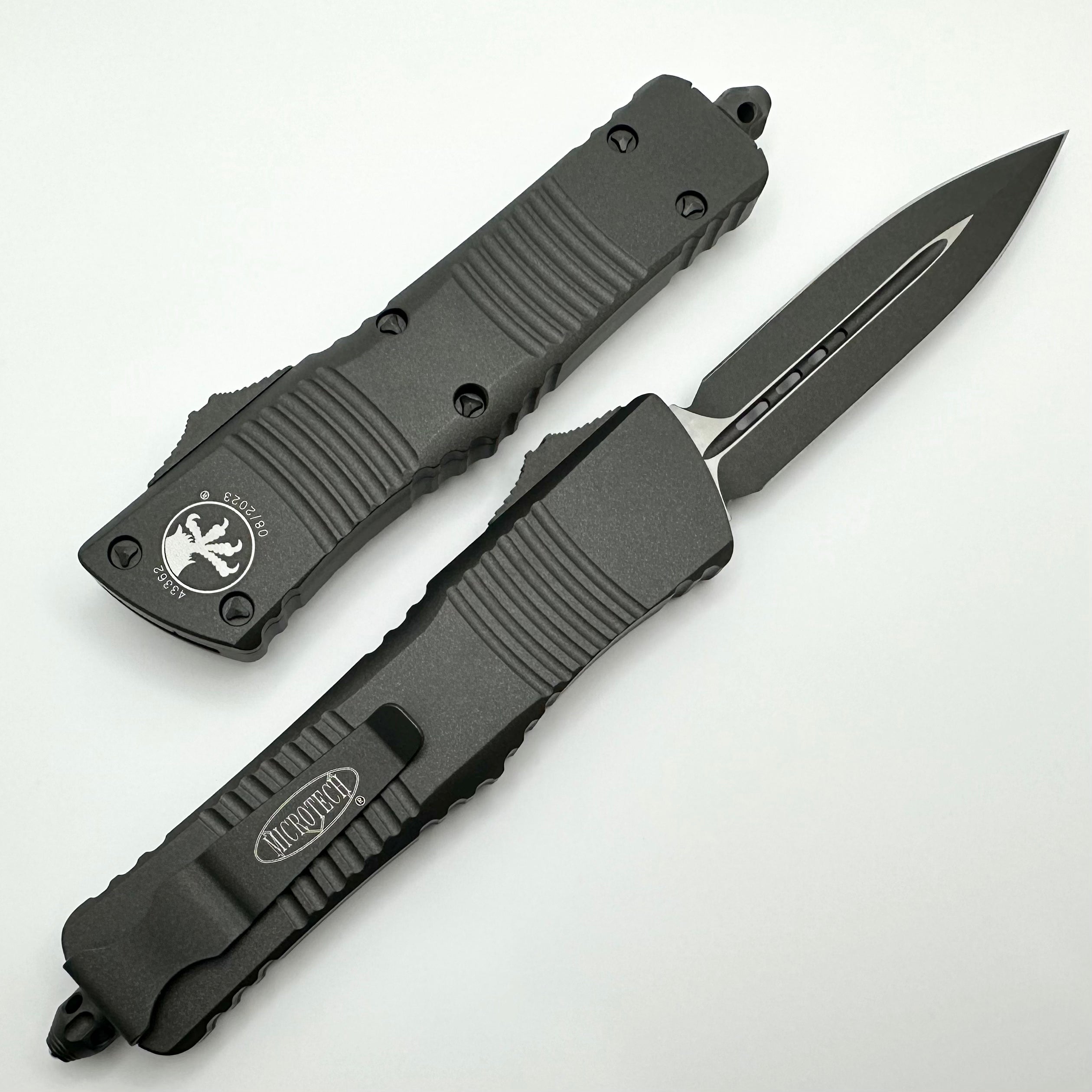 Premium Microtech Combat Troodon OTF Knife - Dark Tungsten Cerakote