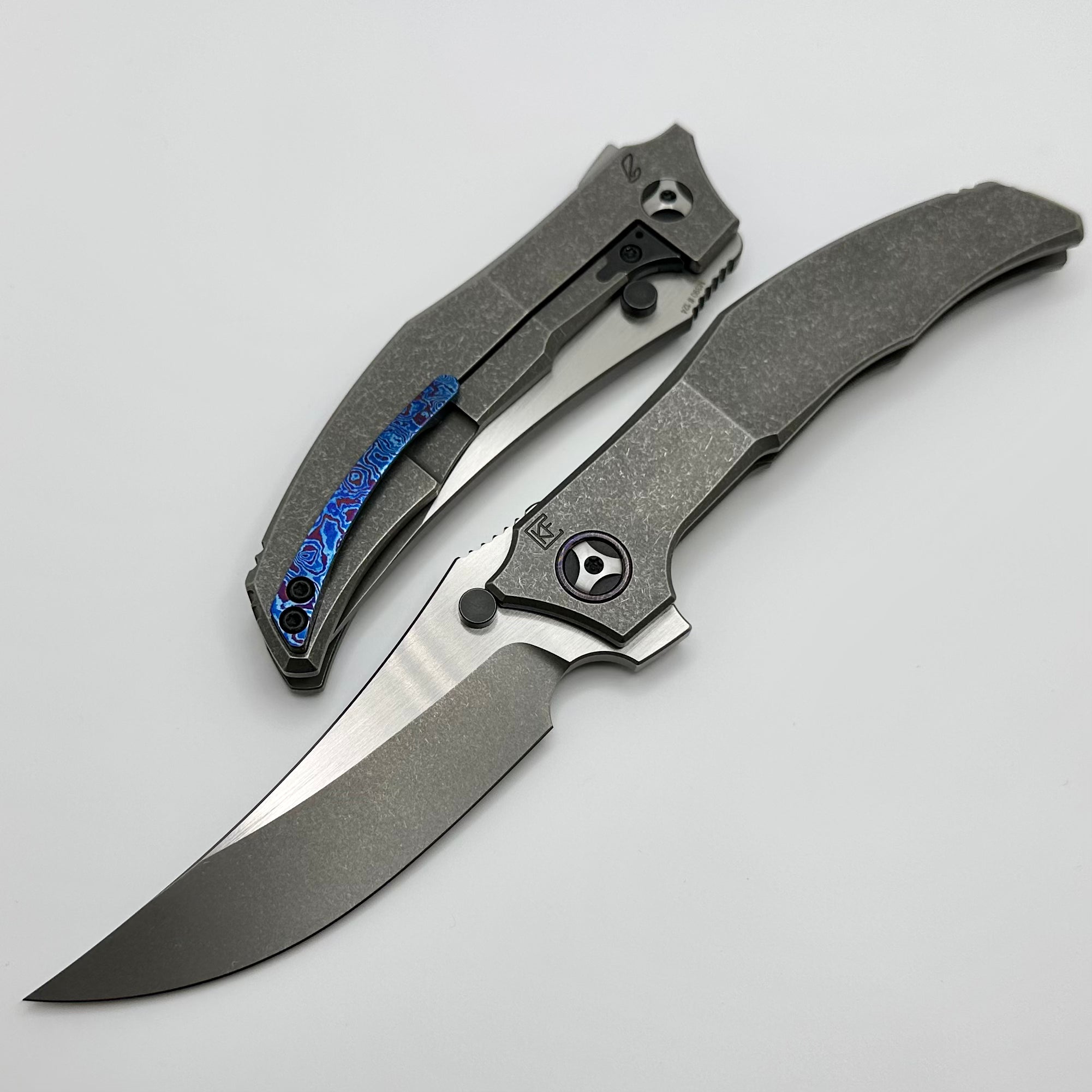 Premium Titanium Persian Folding Knife by Custom Knife Factory & Peter Rassenti