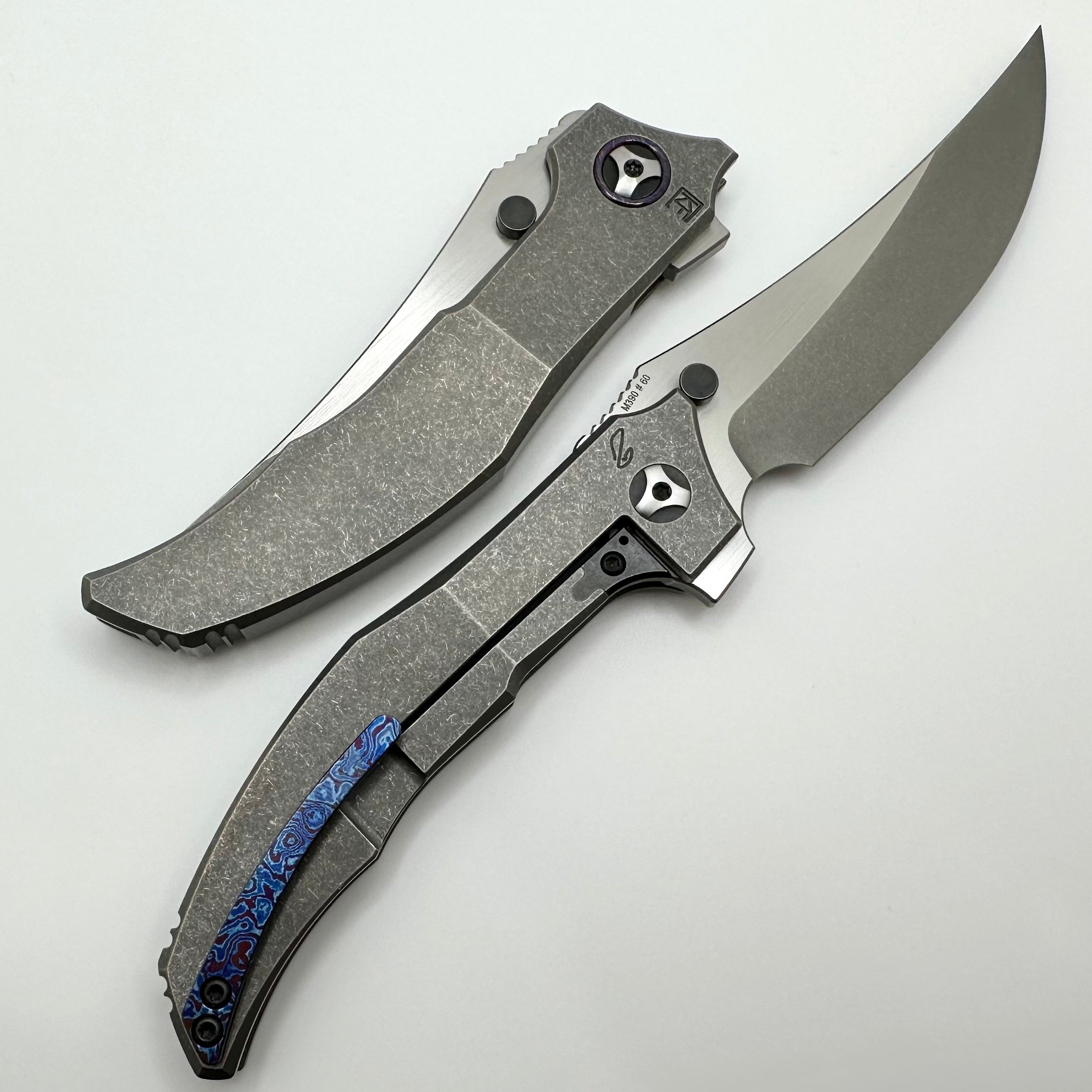 Premium Titanium Persian Folding Knife by Custom Knife Factory & Peter Rassenti