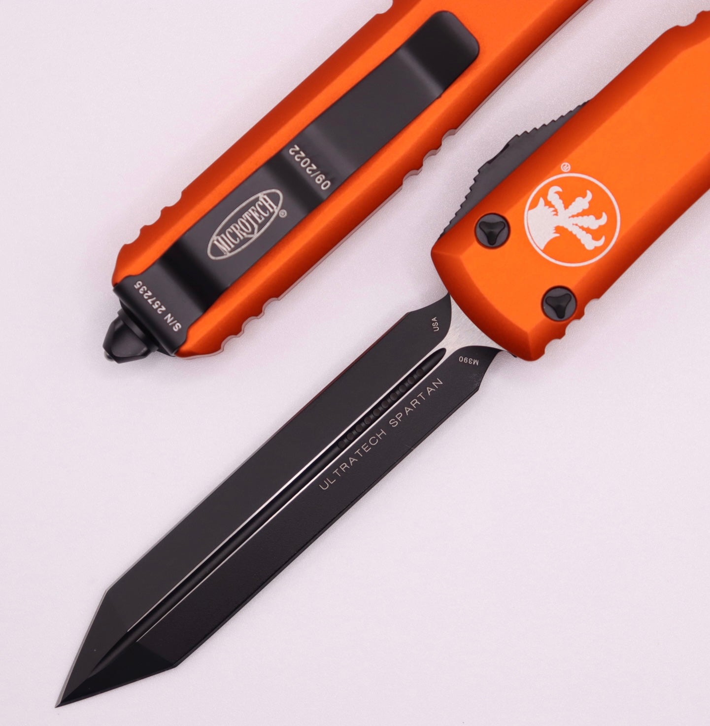 Microtech Ultratech Spartan Black & Orange OTF Knife - Premium Tactical Tool