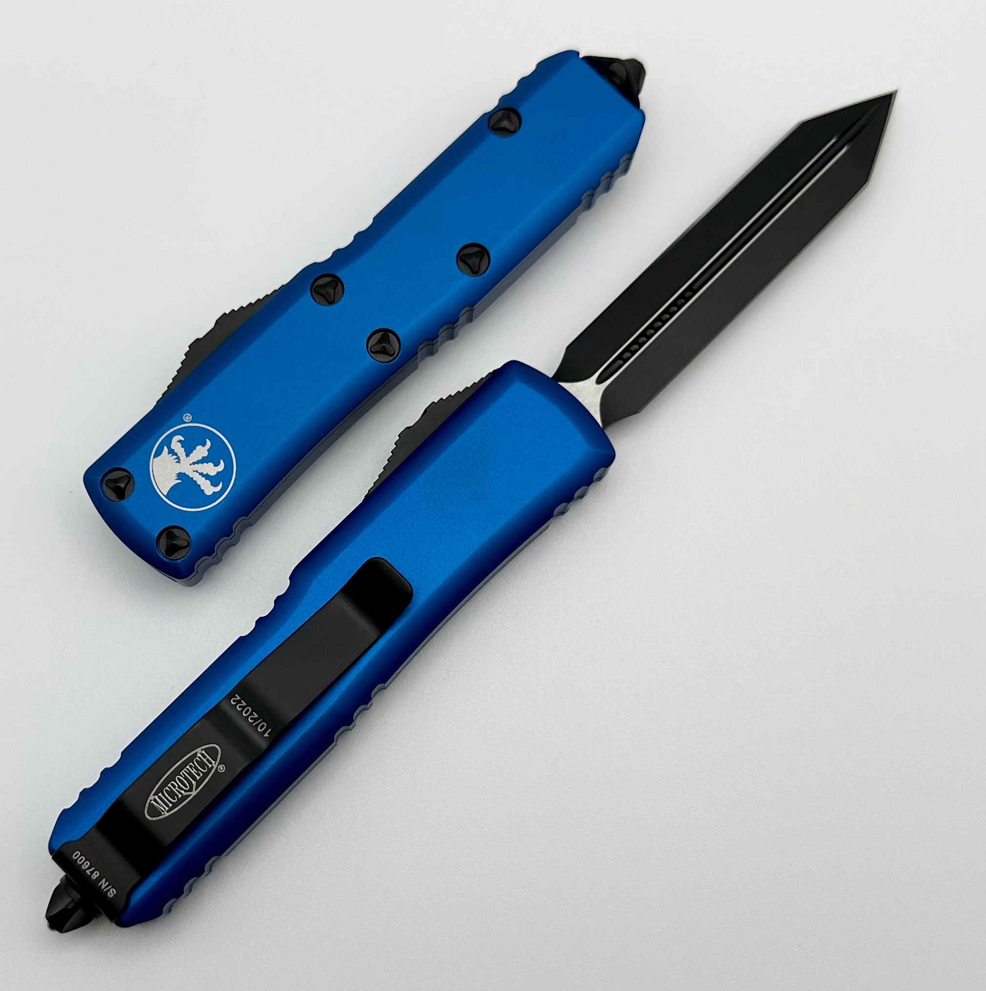 Microtech UTX-85 Spartan EDC Knife - Black & Blue Premium Design